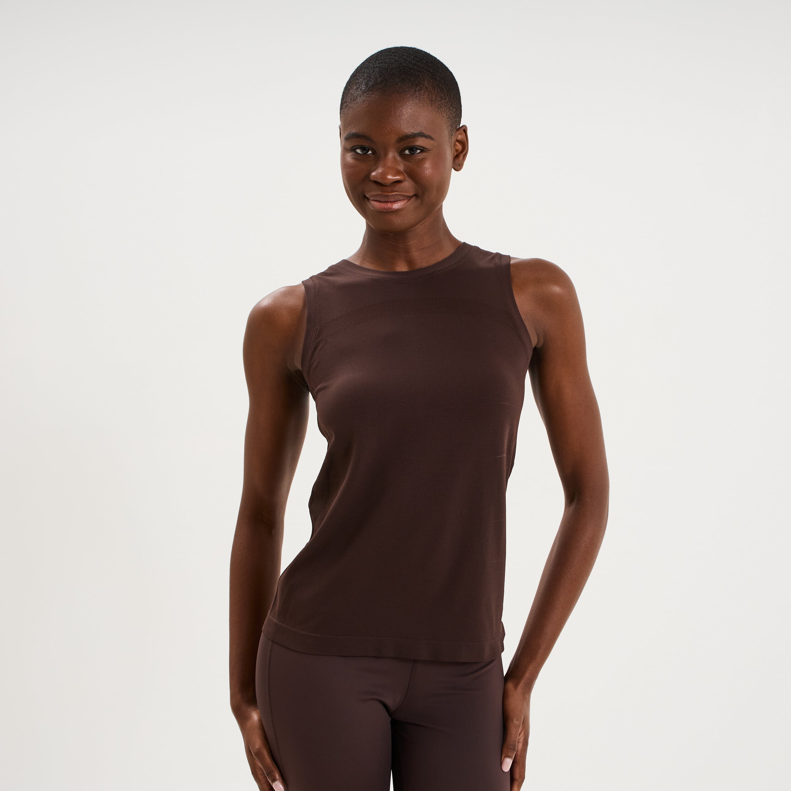 D&eacute;bardeur de sport fluide marron fonc&eacute; femme