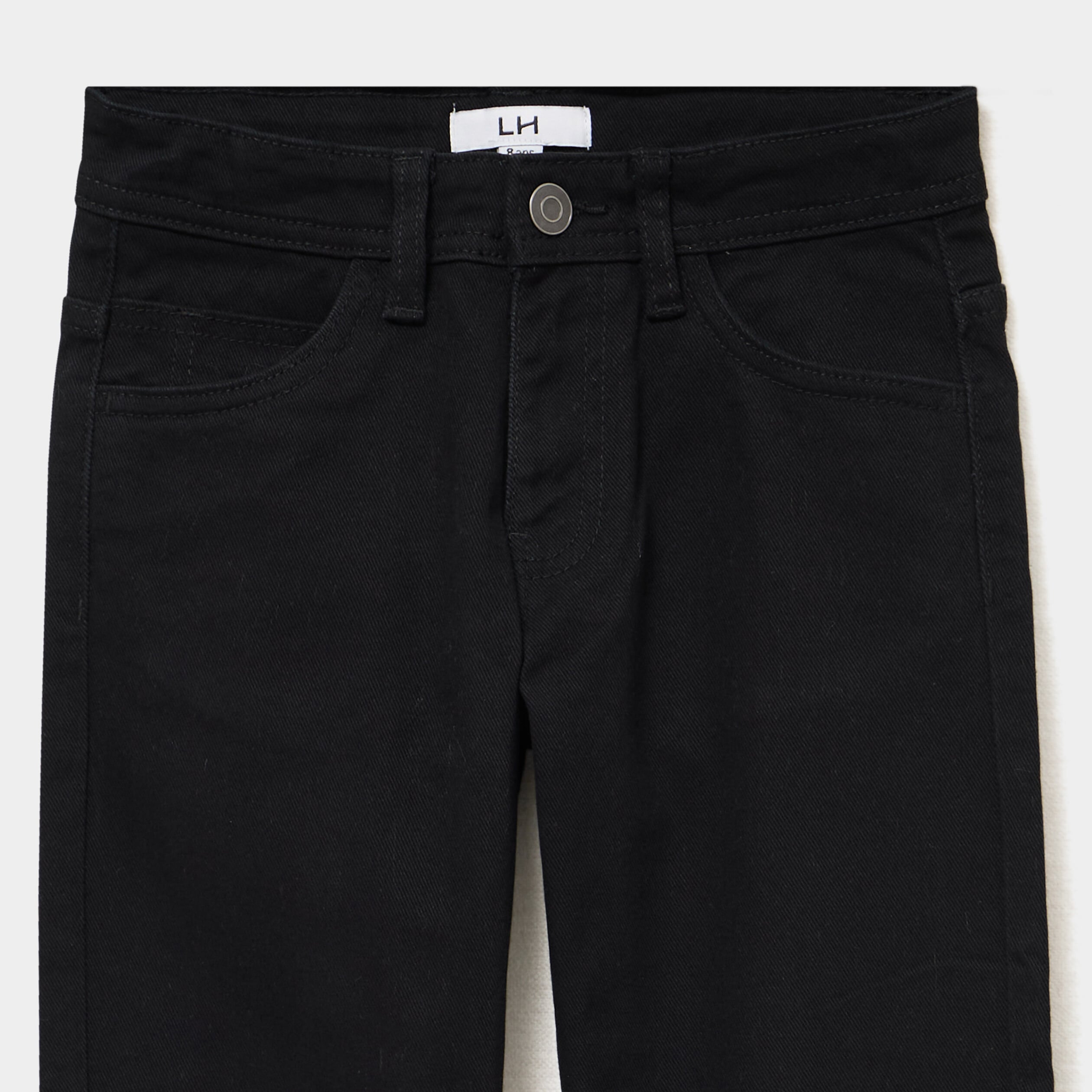 Pantalon regular coton majoritaire noir gar&ccedil;on