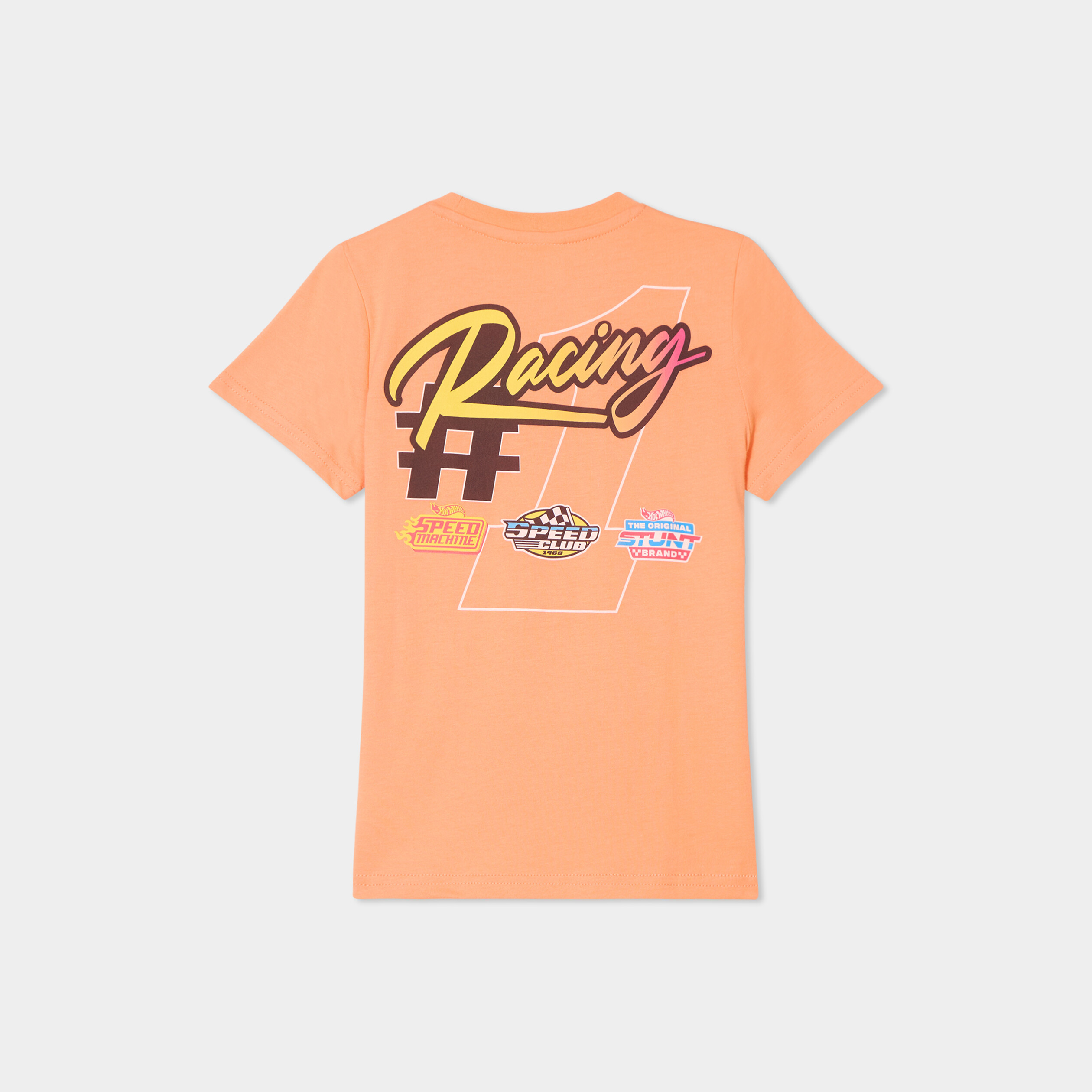t shirt manches courtes hot wheels orange fonce garcon T-shirt manches courtes Hot Wheels orange foncé garçon