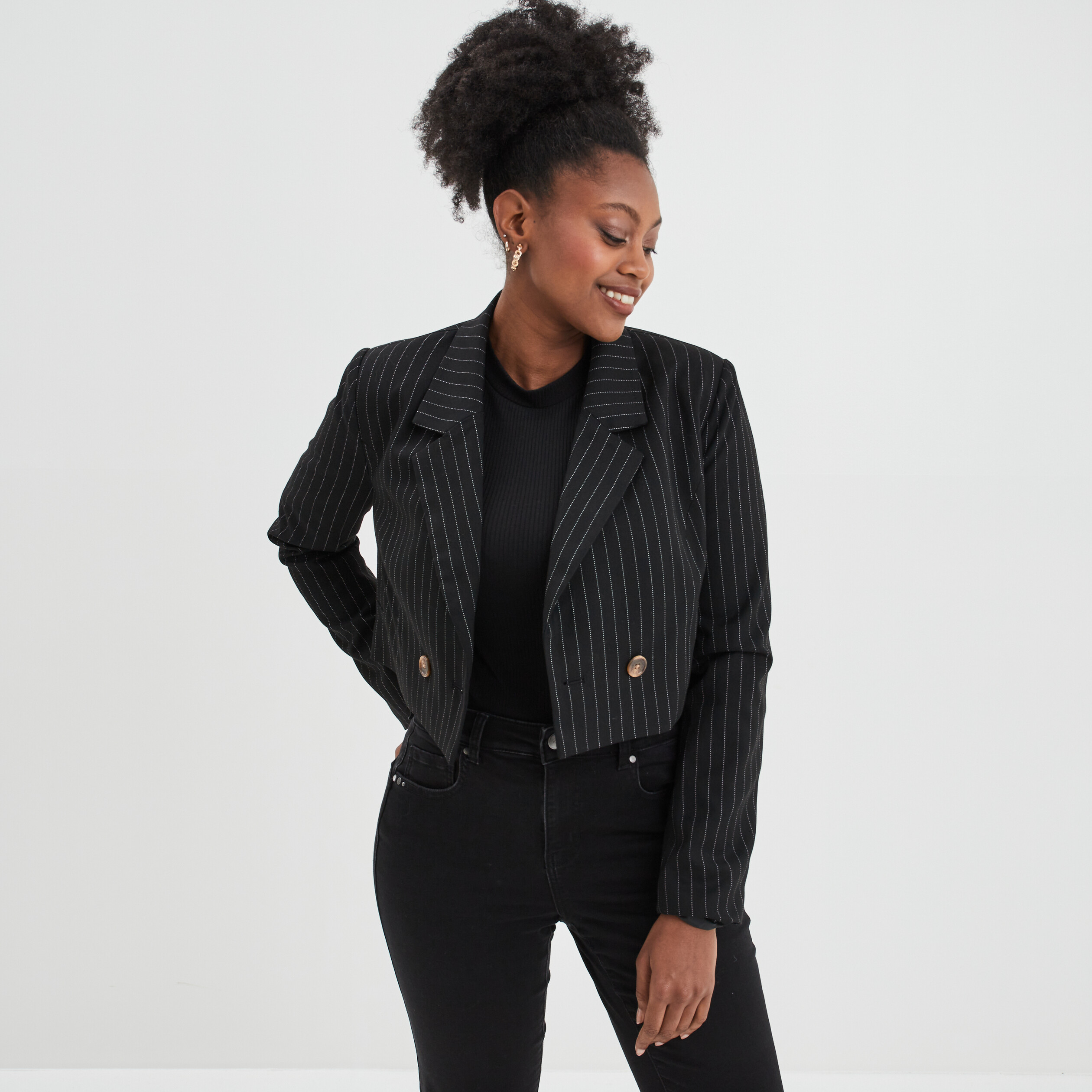 Veste blazer cropped Liberto noir femme