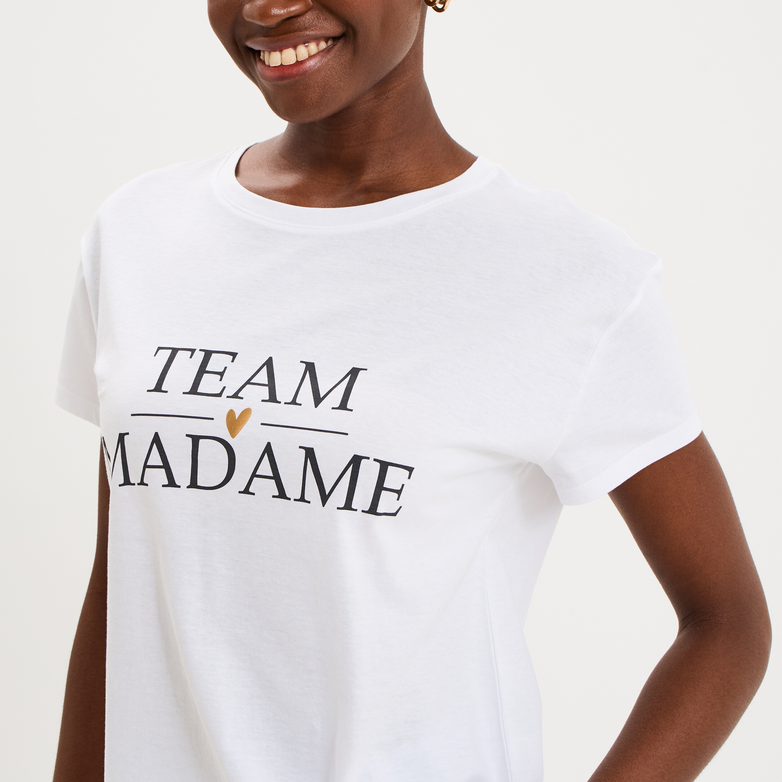 T-shirt EVJF oversize coton blanc femme