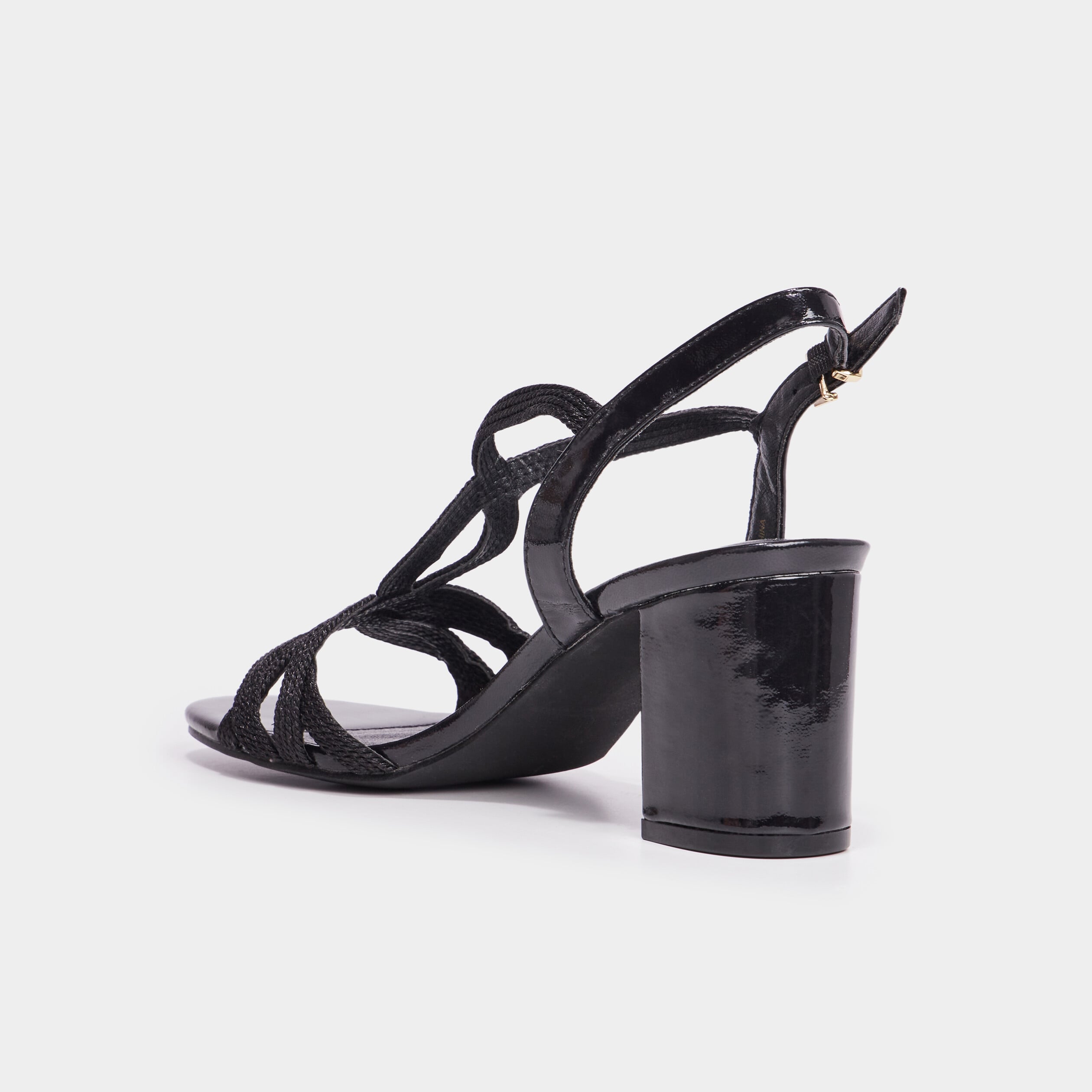 Sandales &agrave; talons Mosquitos noir femme