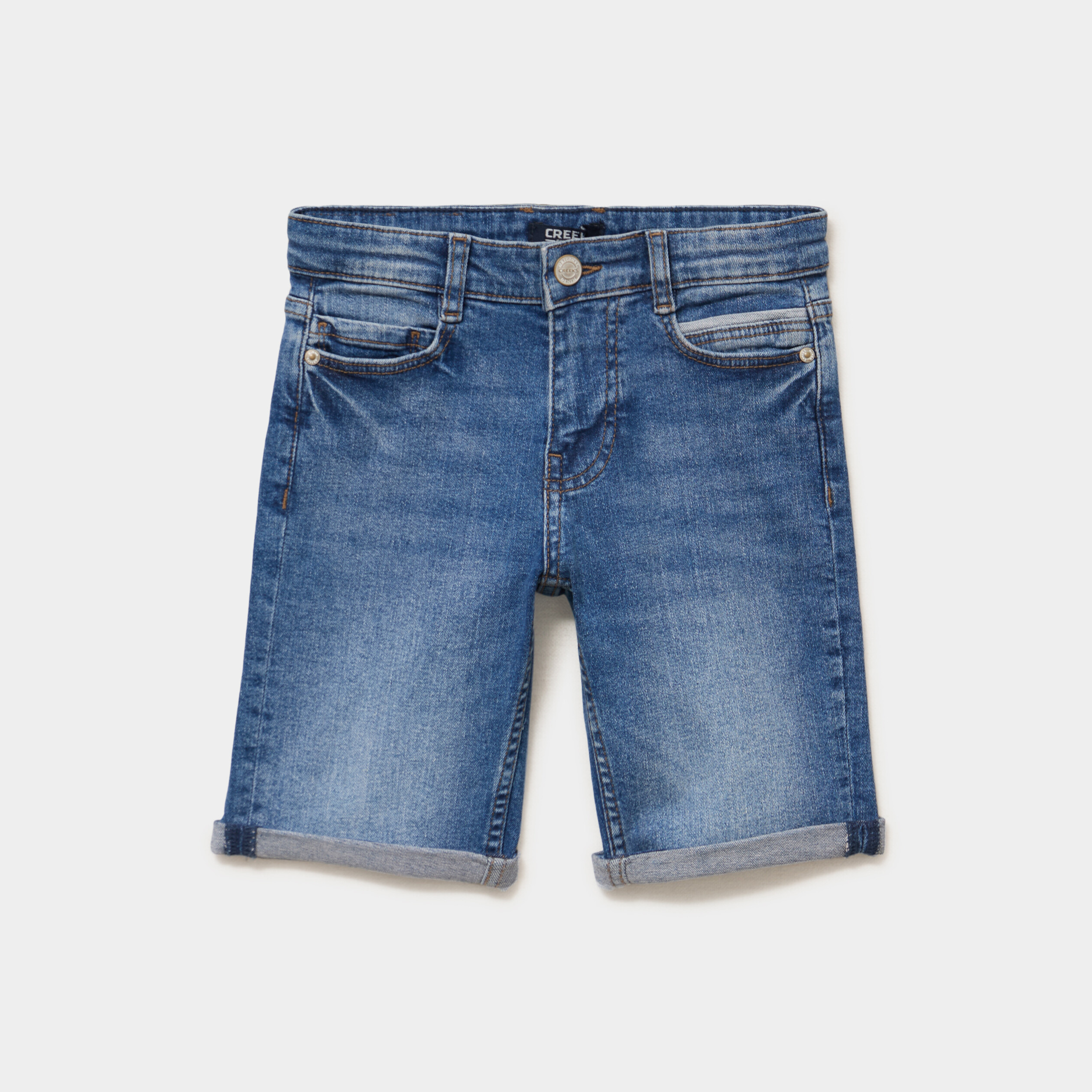 Bermuda regular en jean denim stone gar&ccedil;on