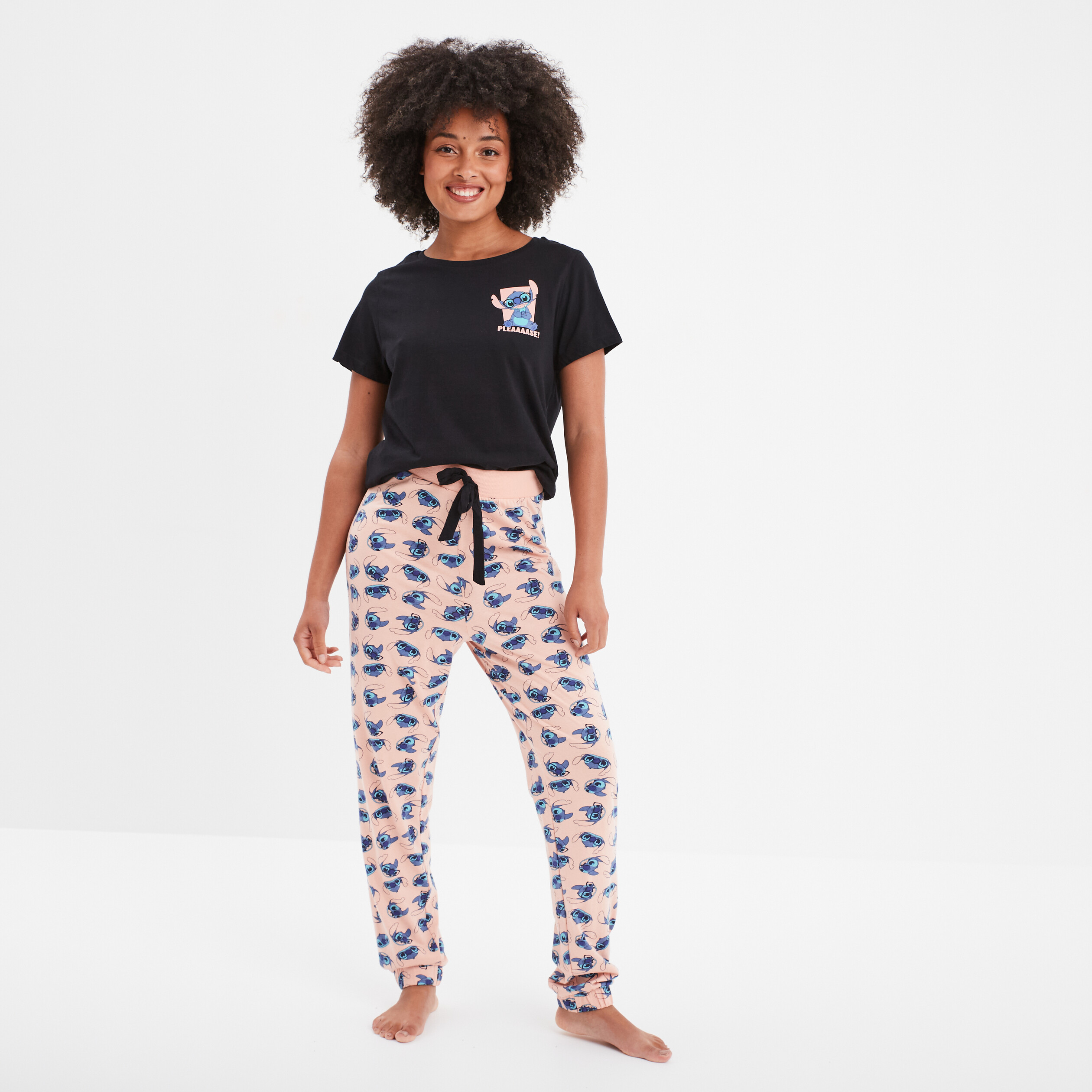 Ensemble pyjama Lilo et Stitch noir femme