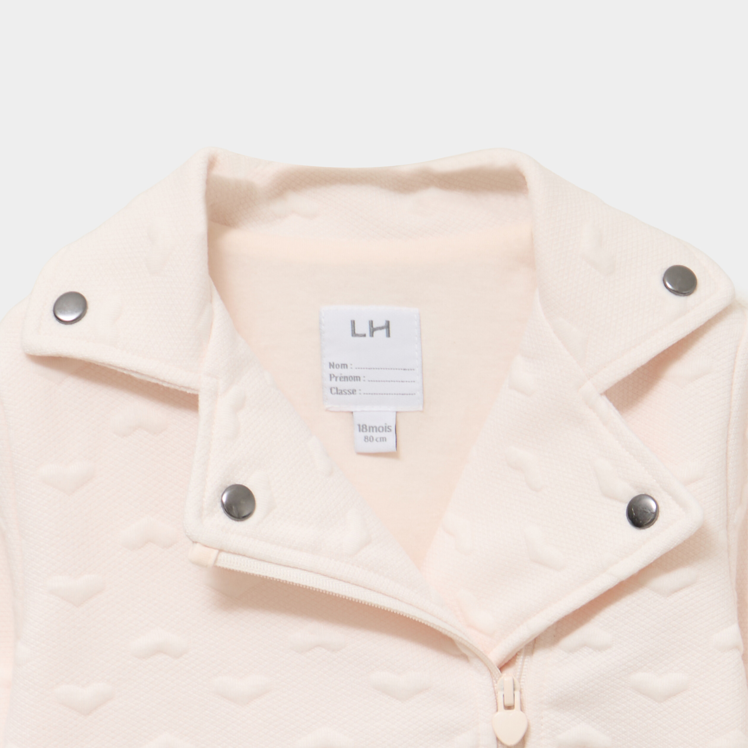 Veste esprit biker matelass&eacute;e creme b&eacute;b&eacute; fille