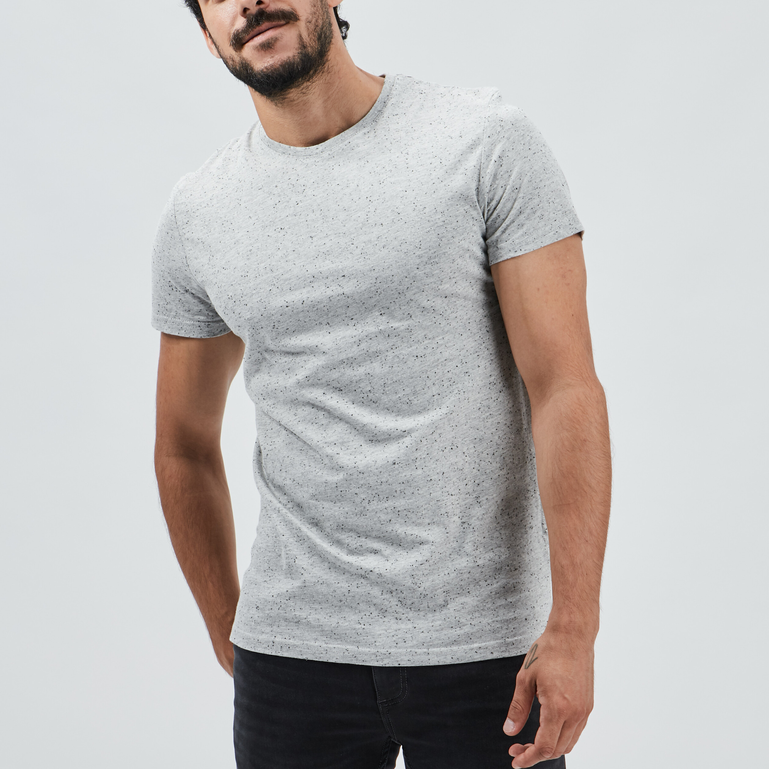 T-shirt manches courtes ivoire homme