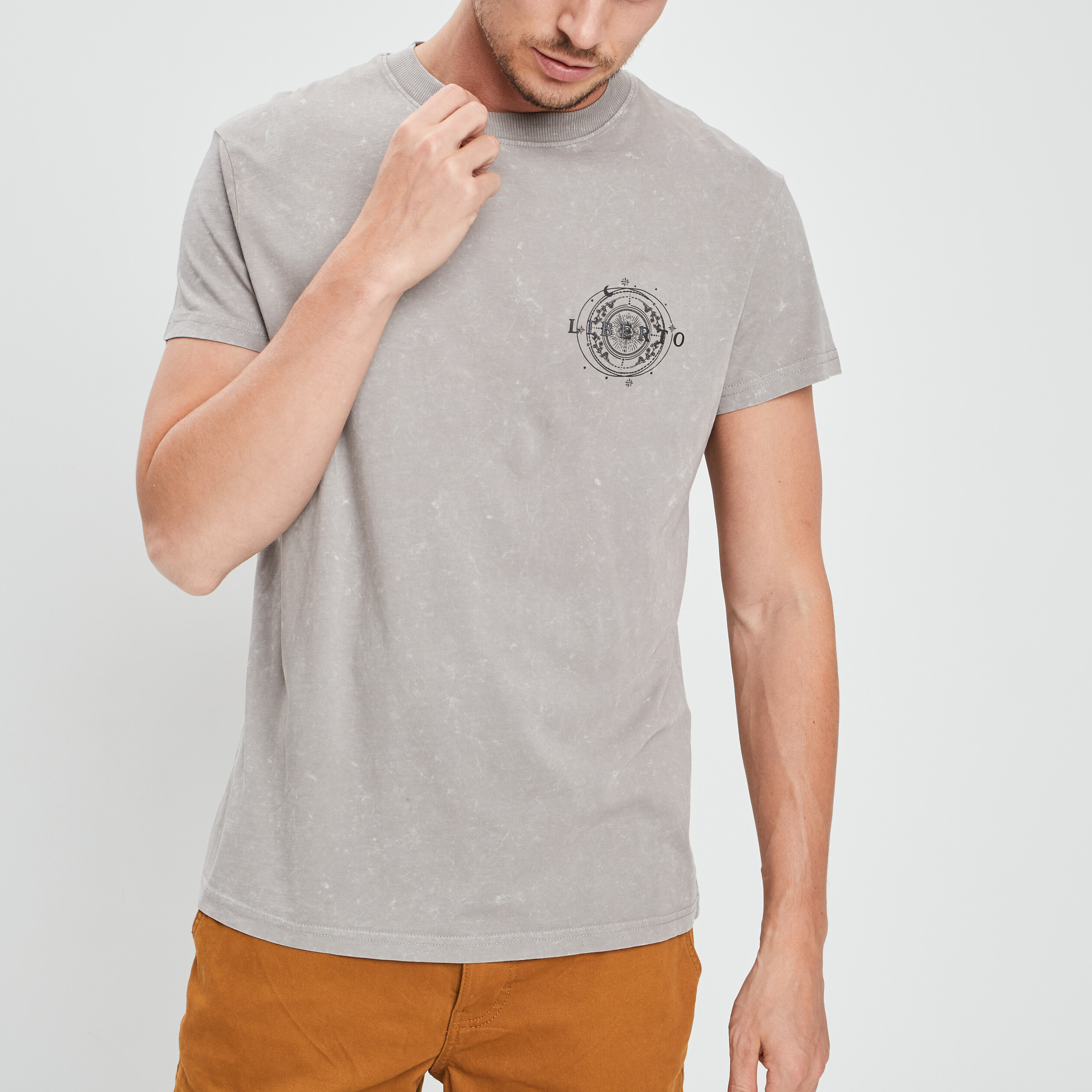 t shirt loose liberto gris clair homme T-shirt loose Liberto gris clair homme