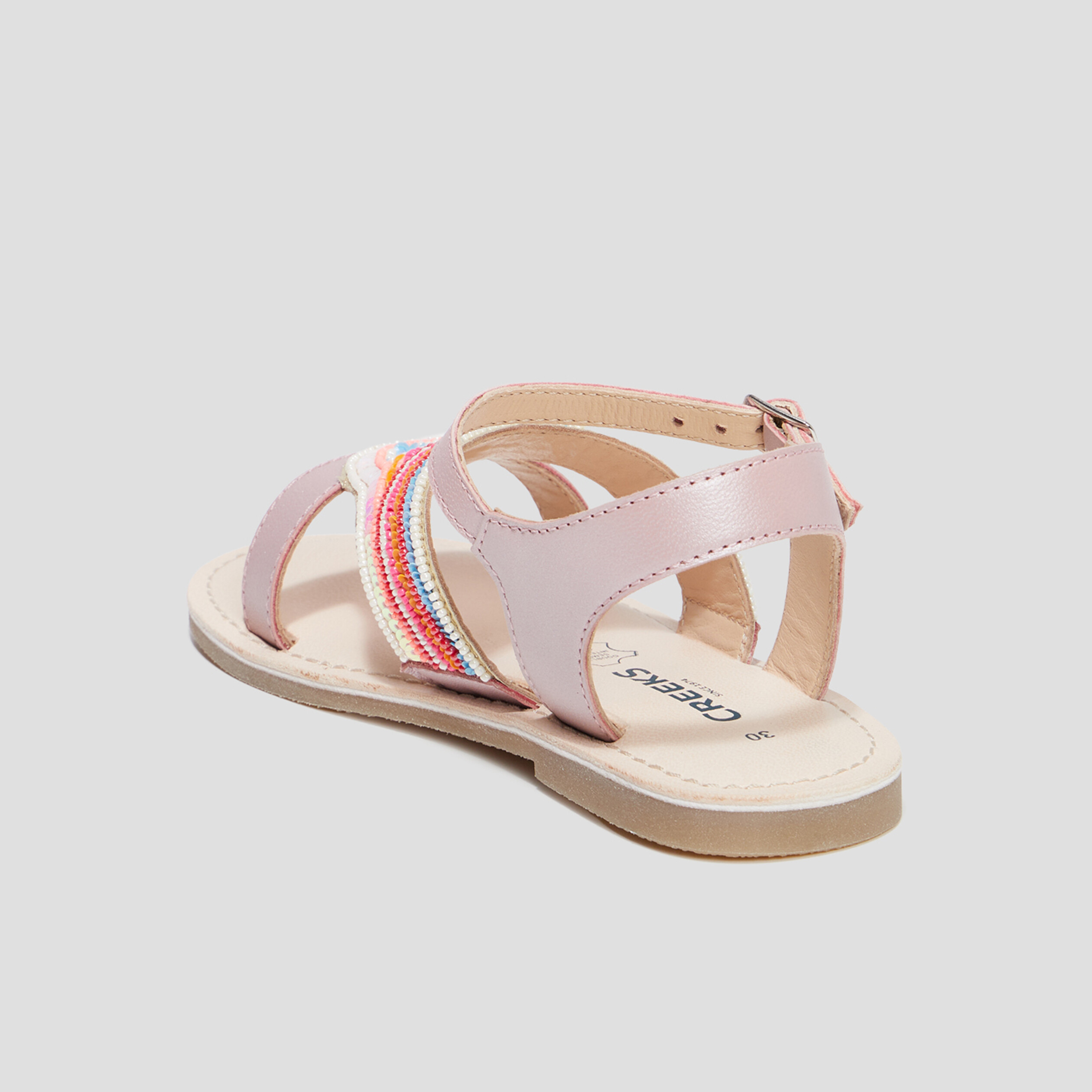 sandales avec perles creeks rose fille Sandales avec perles Creeks rose fille