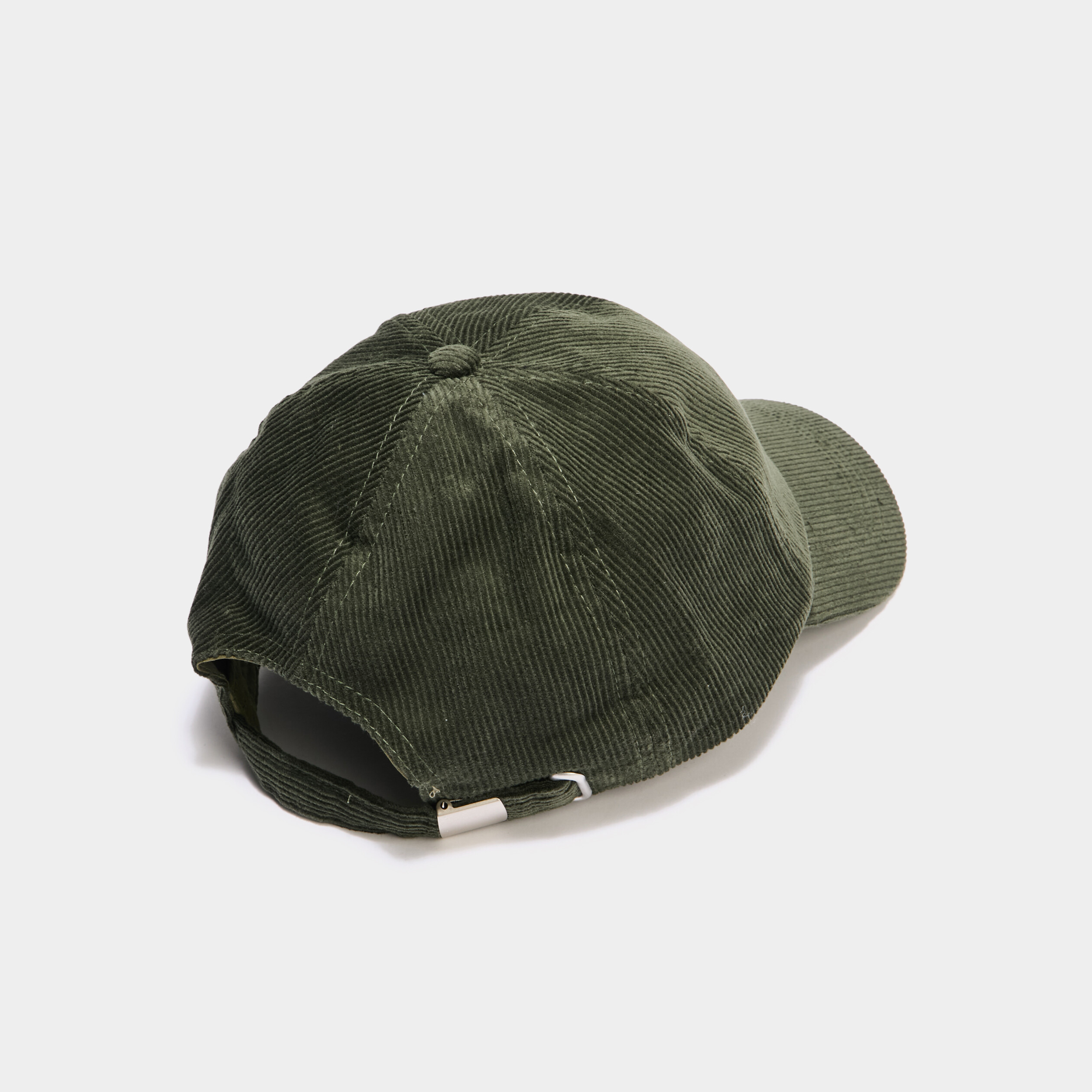 Casquette effet velours côtelé vert kaki homme