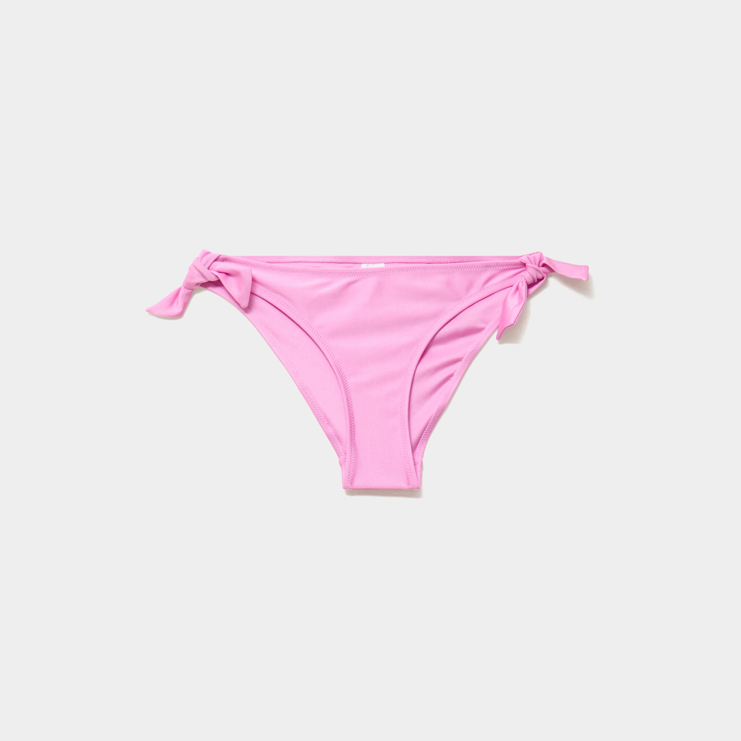 Bas de maillot de bain d&eacute;tails noeuds rose clair femme