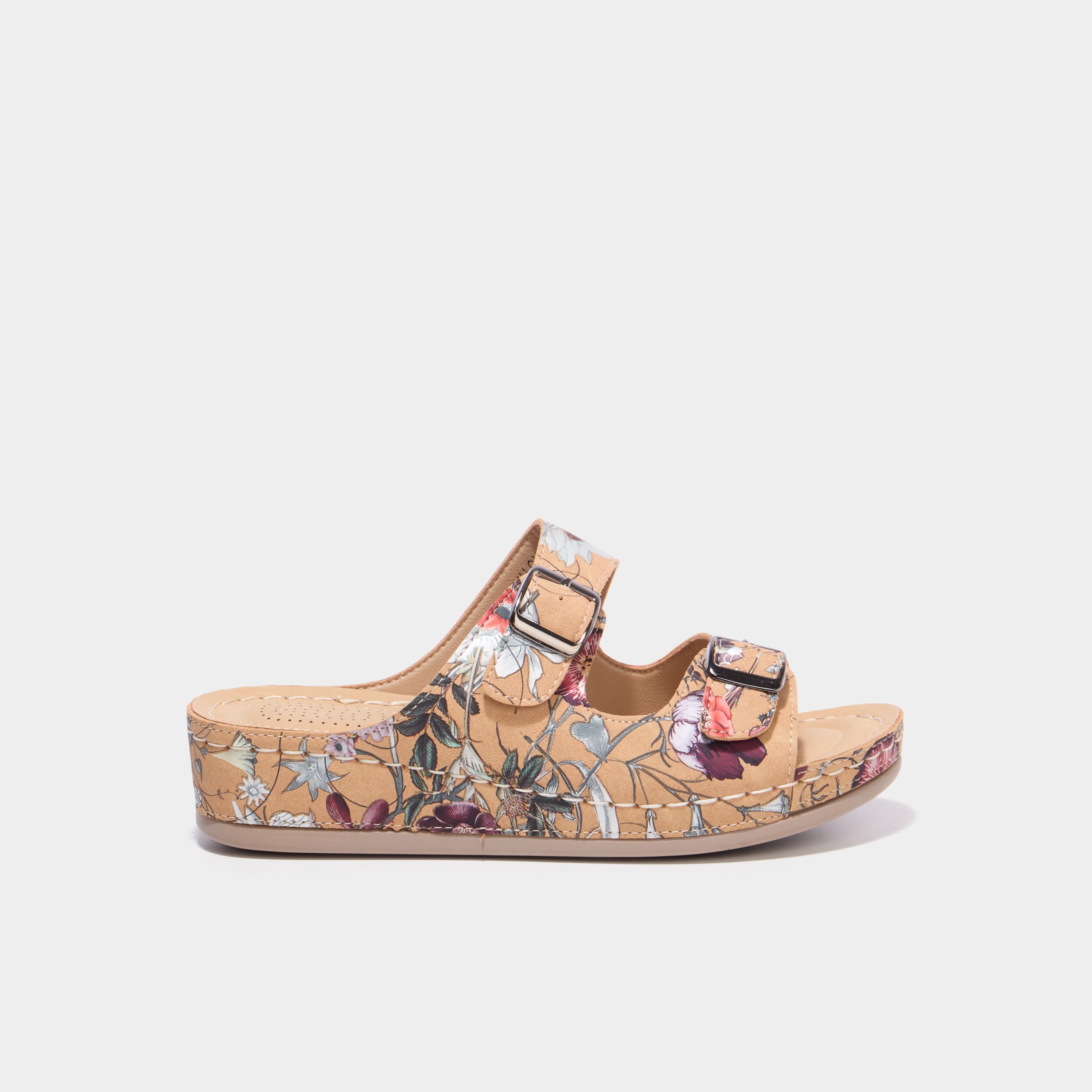 Mules avec boucles marron femme