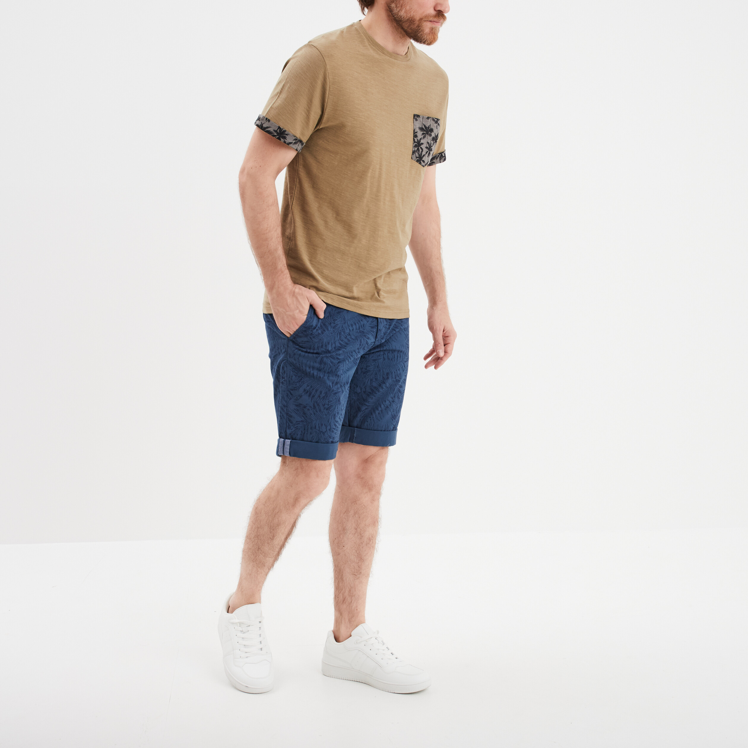 t shirt manches courtes 1 poche liberto vert kaki homme T-shirt manches courtes 1 poche Liberto vert kaki homme