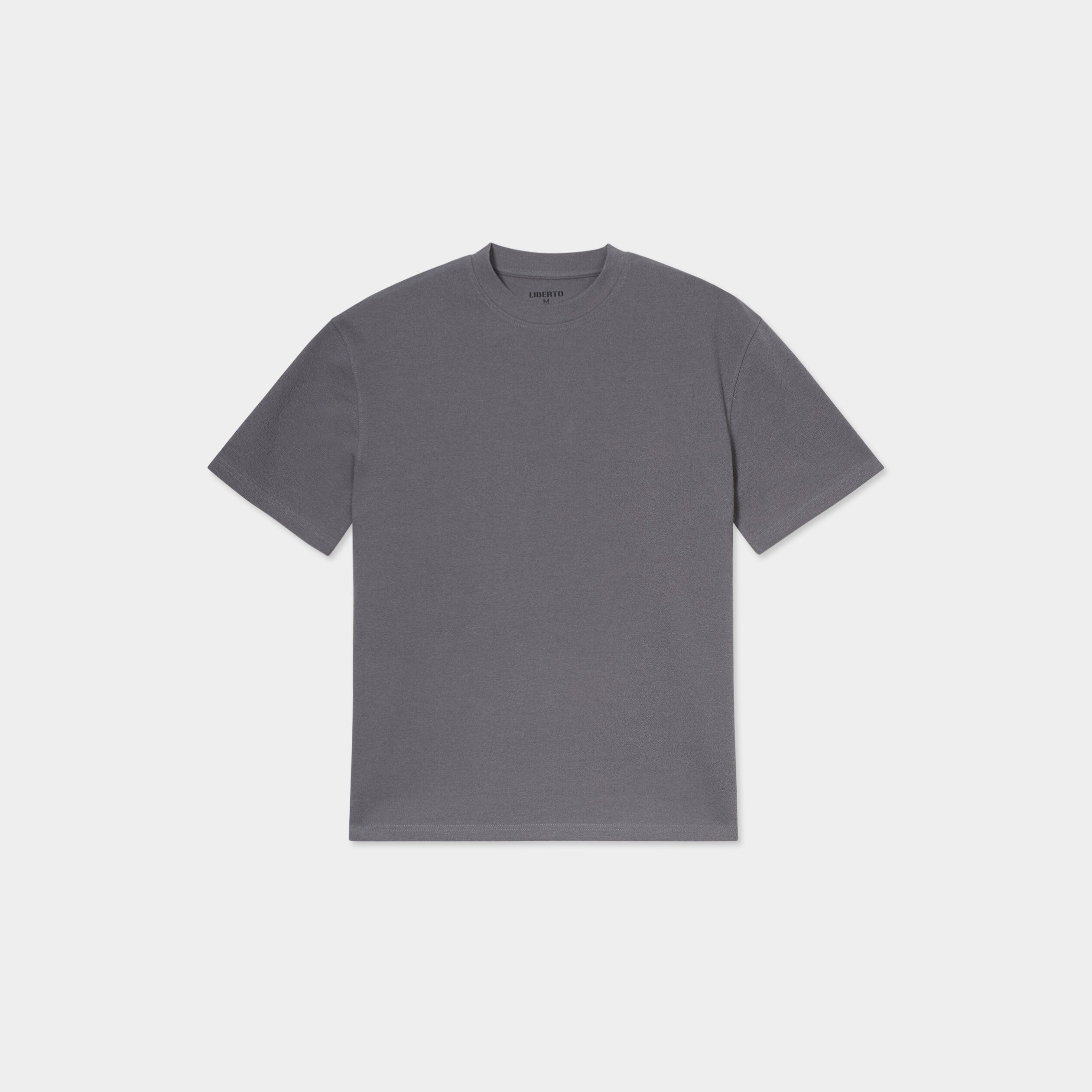 t shirt col rond coton majoritaire gris fonce homme T-shirt col rond coton majoritaire gris foncé homme