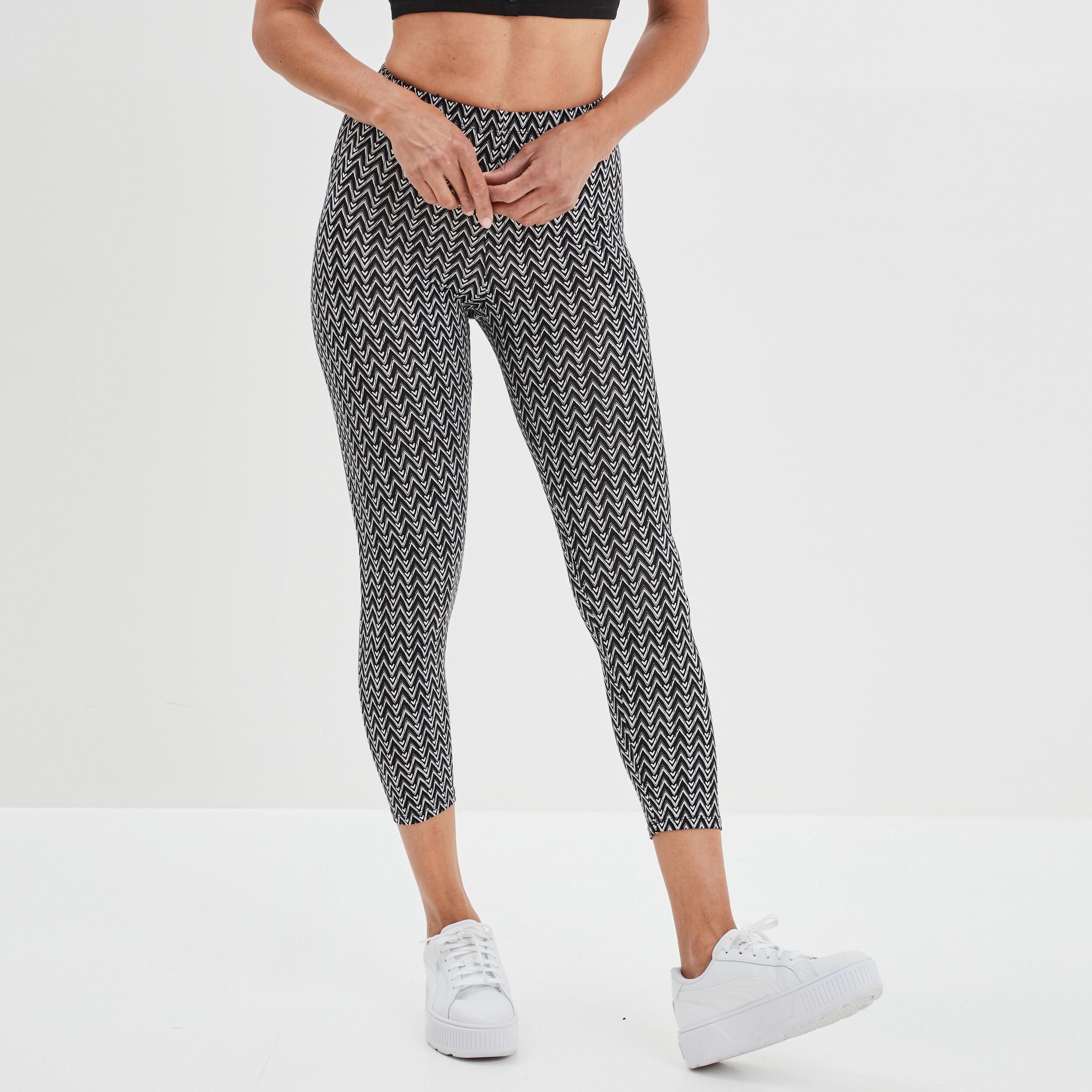 legging elastique 78eme noir femme Legging élastiqué 7/8ème noir femme
