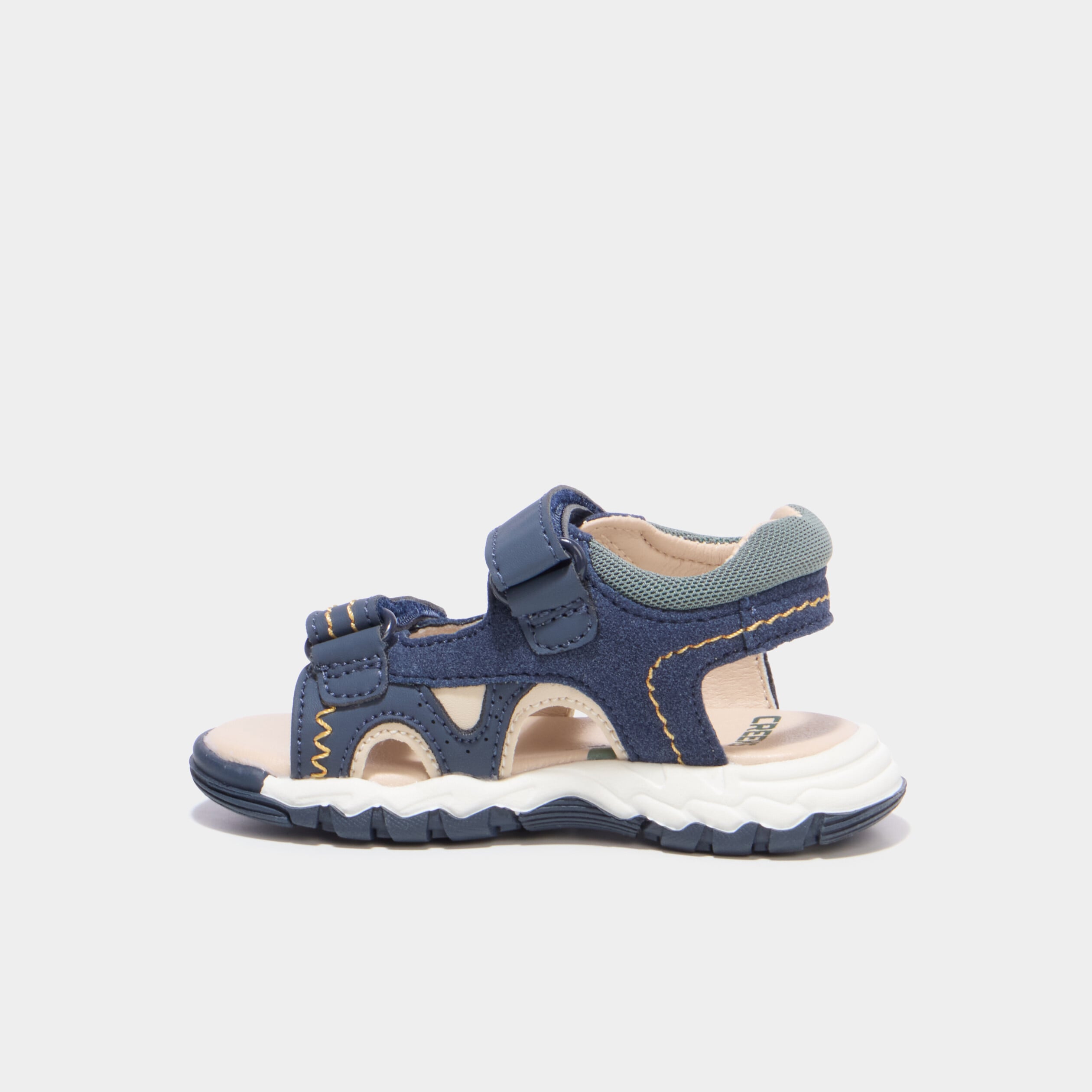 Sandales &agrave; scratchs bleu marine b&eacute;b&eacute; gar&ccedil;on