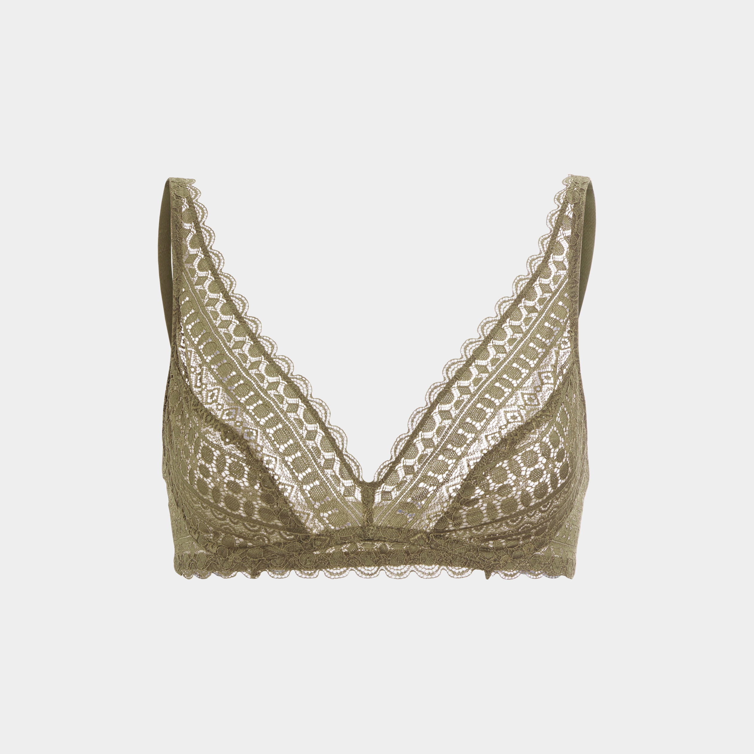 Soutien-gorge foulard vert kaki femme
