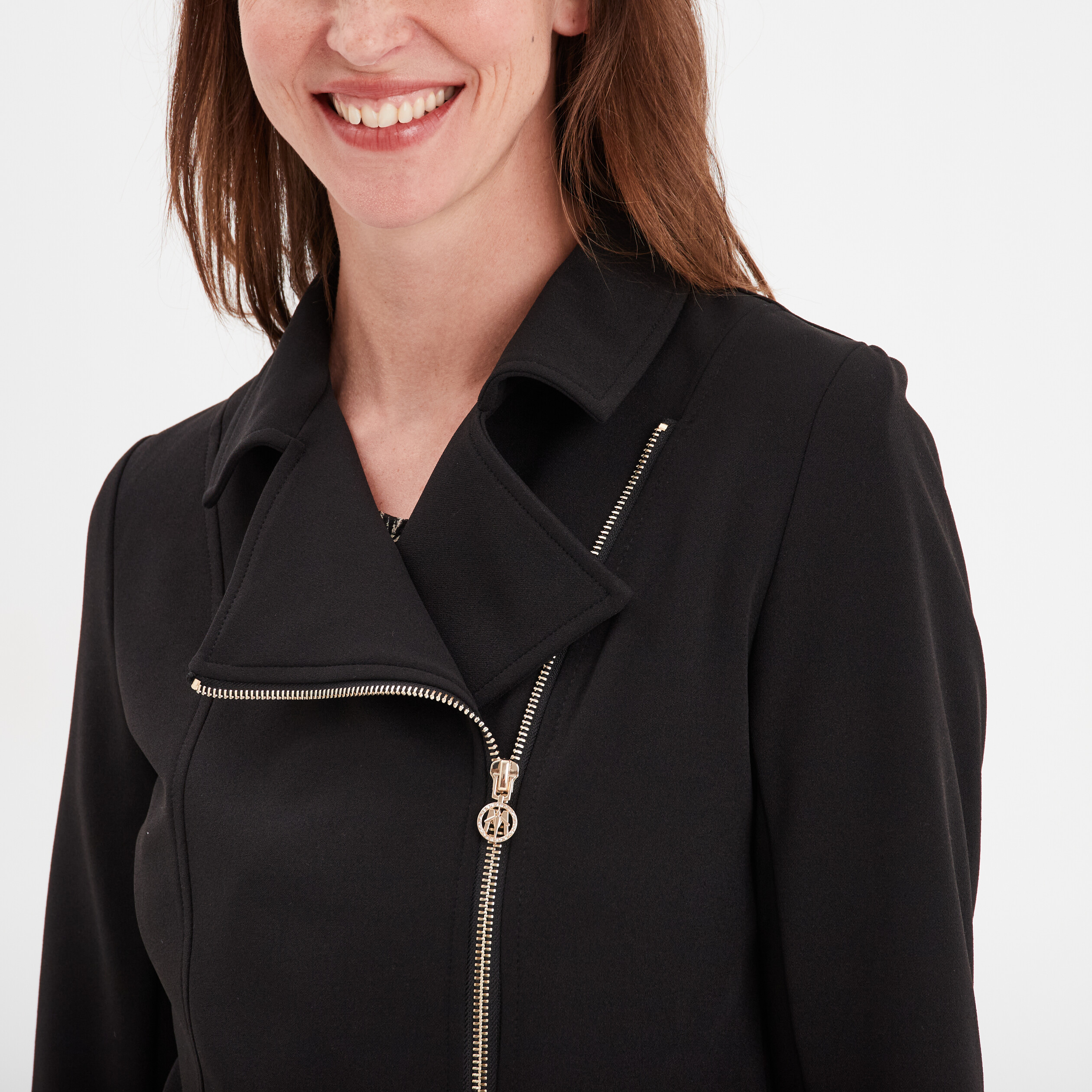 Veste biker zippee Mosquitos noir femme La Halle