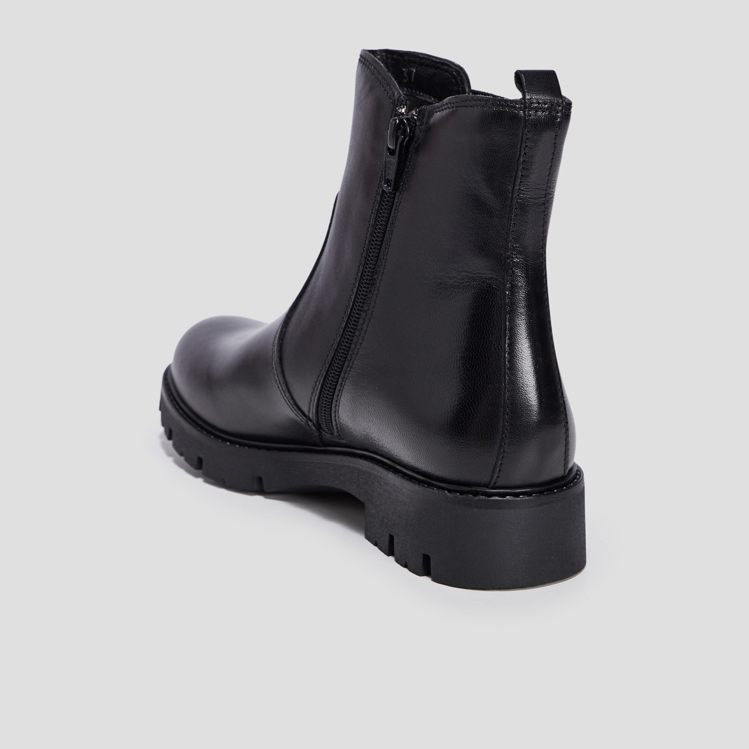 bottines chelsea en cuir noir fille Bottines chelsea en cuir noir fille