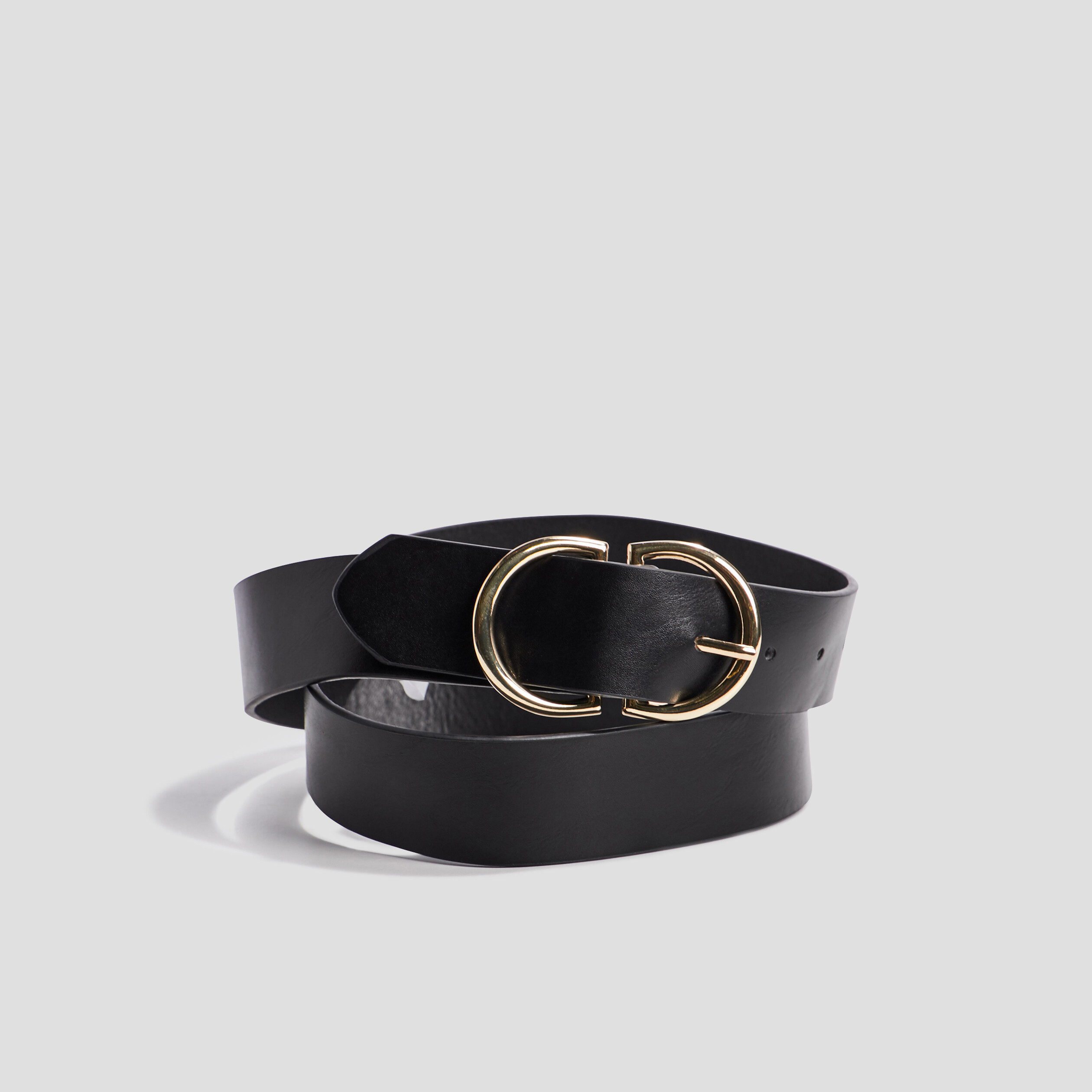 ceinture avec double boucle noir femme Ceinture avec double boucle noir femme
