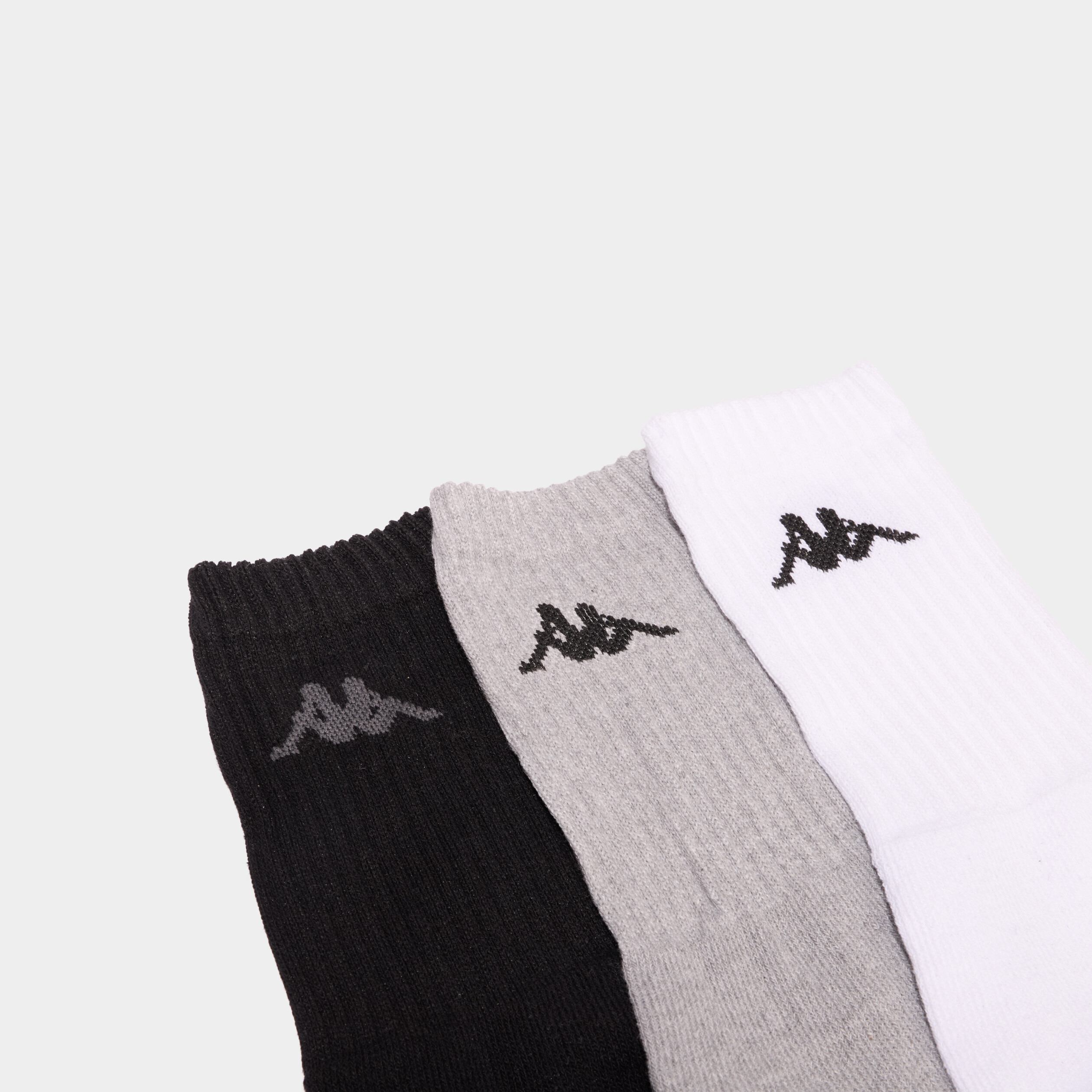 Lot 3 paires chaussettes sport Kappa gris homme