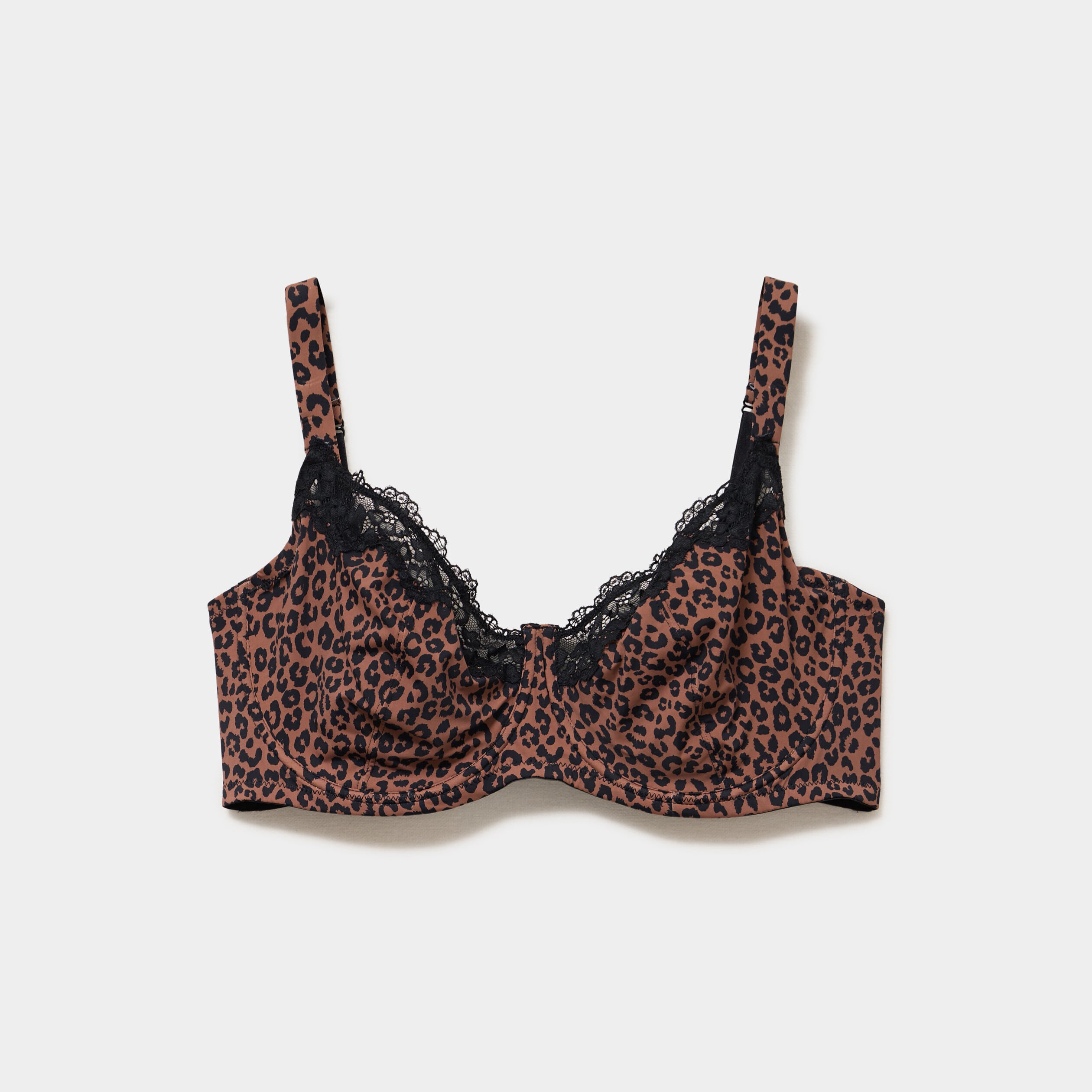 Soutien-gorge corbeille microfibre marron femme grande taille
