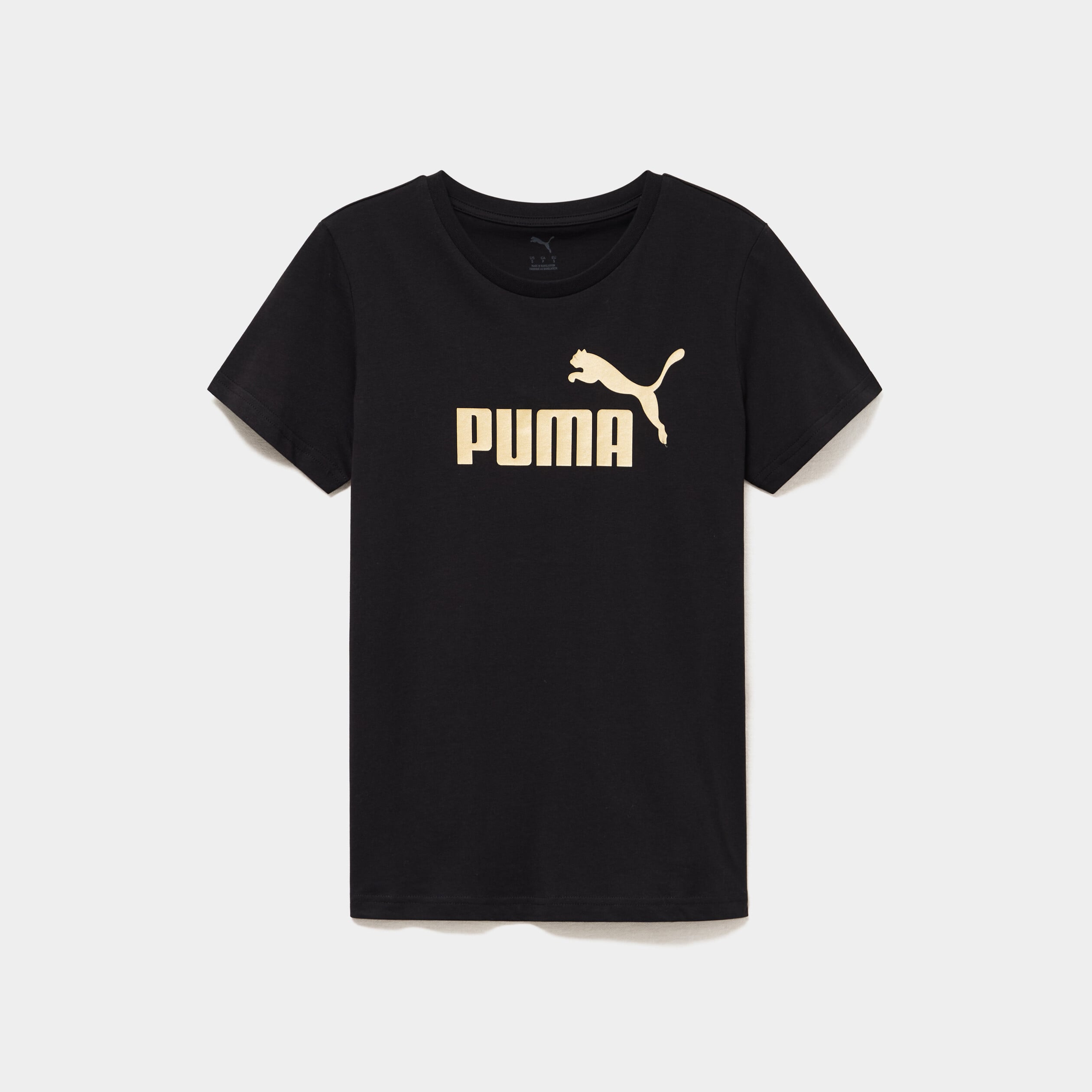 T-shirt manches courtes coton Puma noir femme