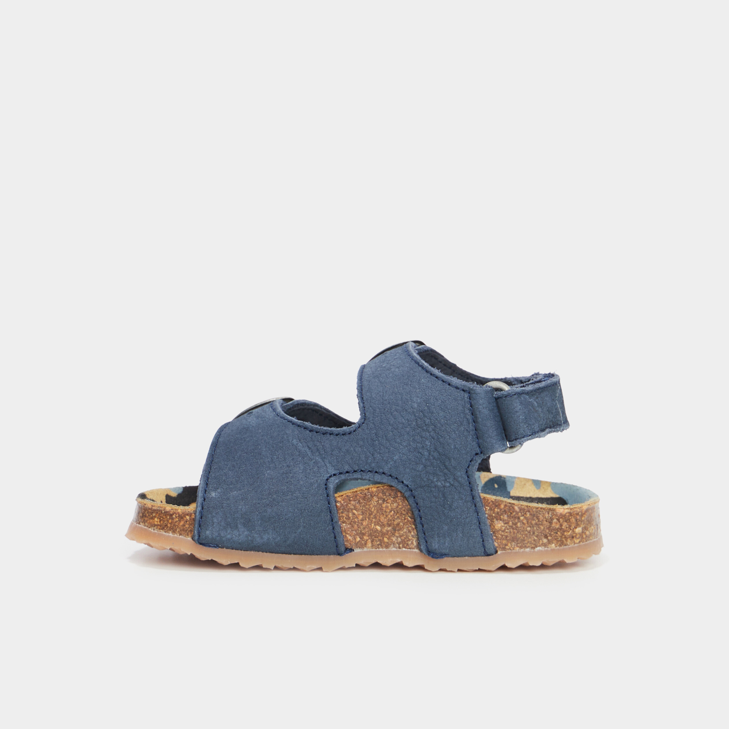 sandales cuir boucles et scratchs creeks bleu bebef Sandales cuir boucles et scratchs Creeks bleu bébé fille