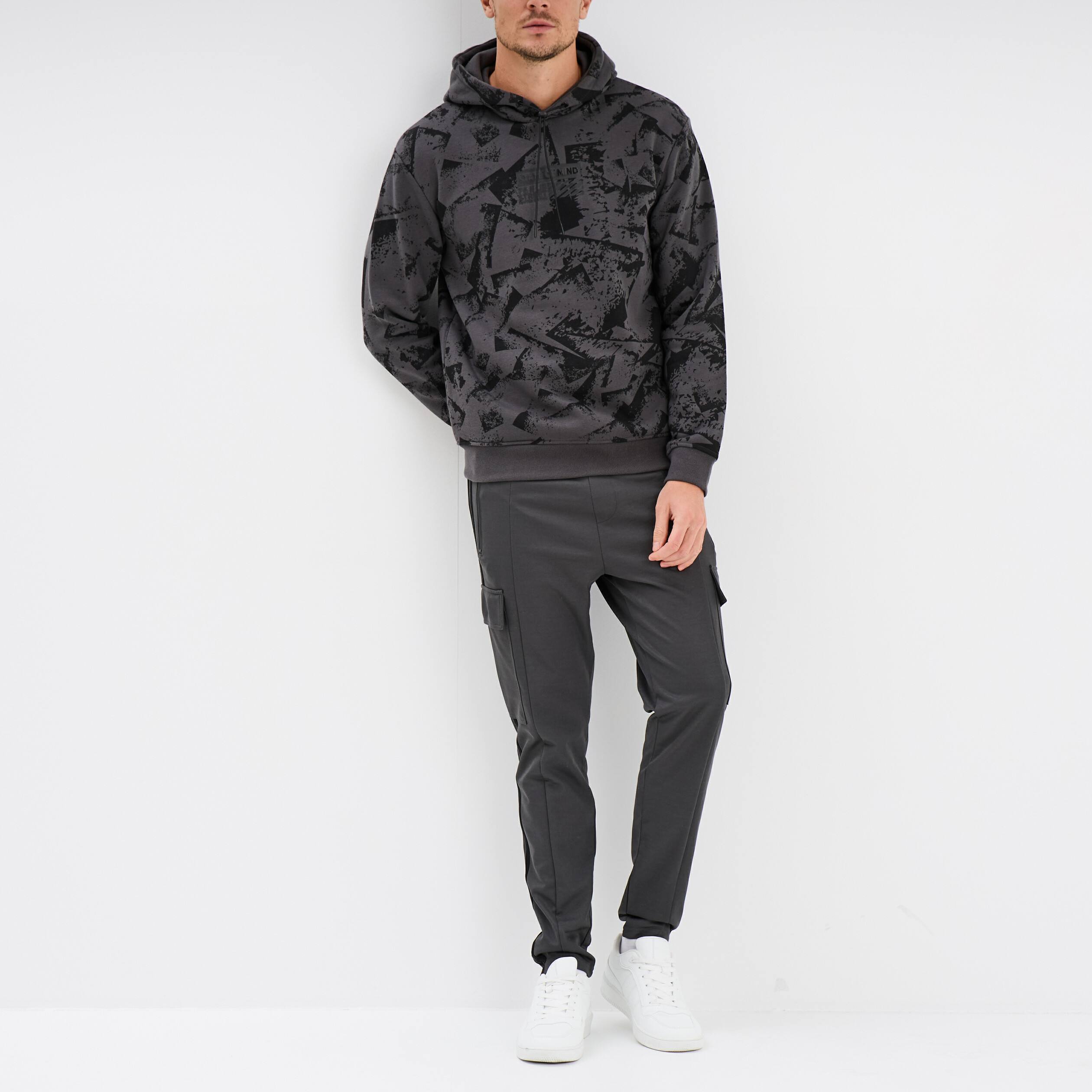 sweat a capuche hoodie liberto gris fonce homme Sweat à capuche hoodie Liberto gris foncé homme