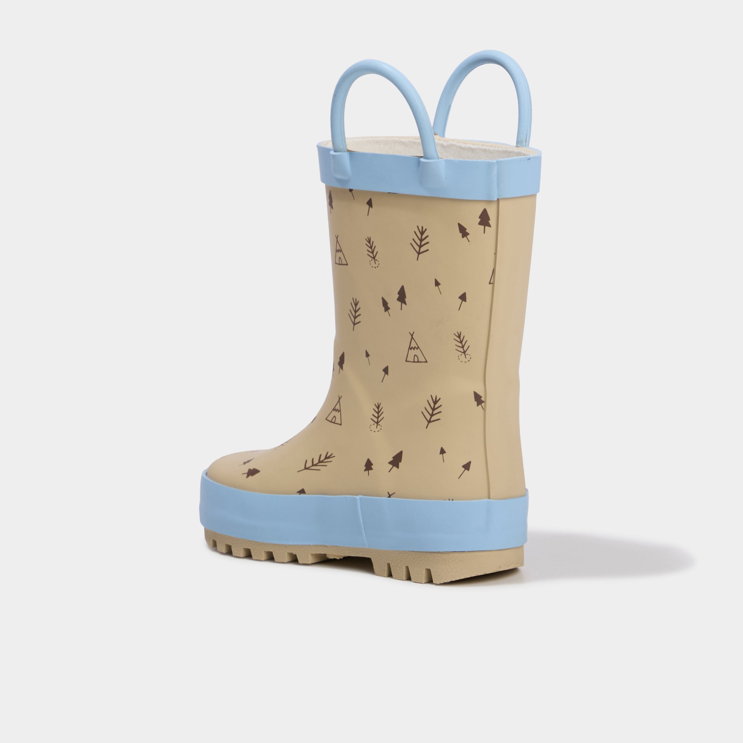 Bottes de pluie avec anses sable b&eacute;b&eacute; gar&ccedil;on