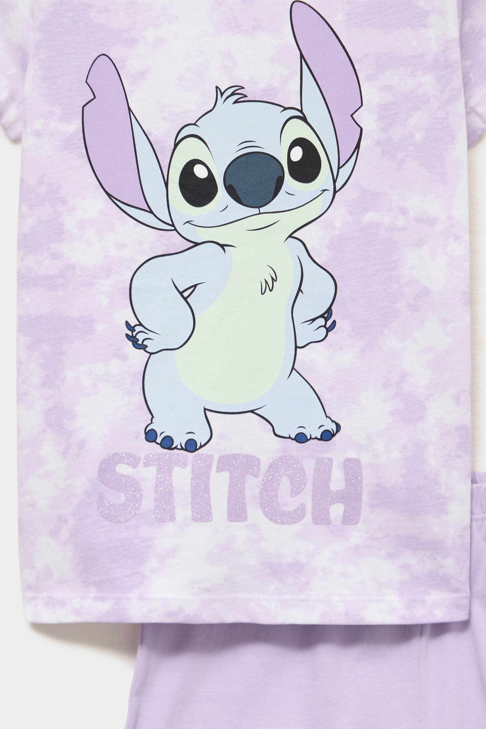 Ensemble pyjama short coton Stitch parme fille