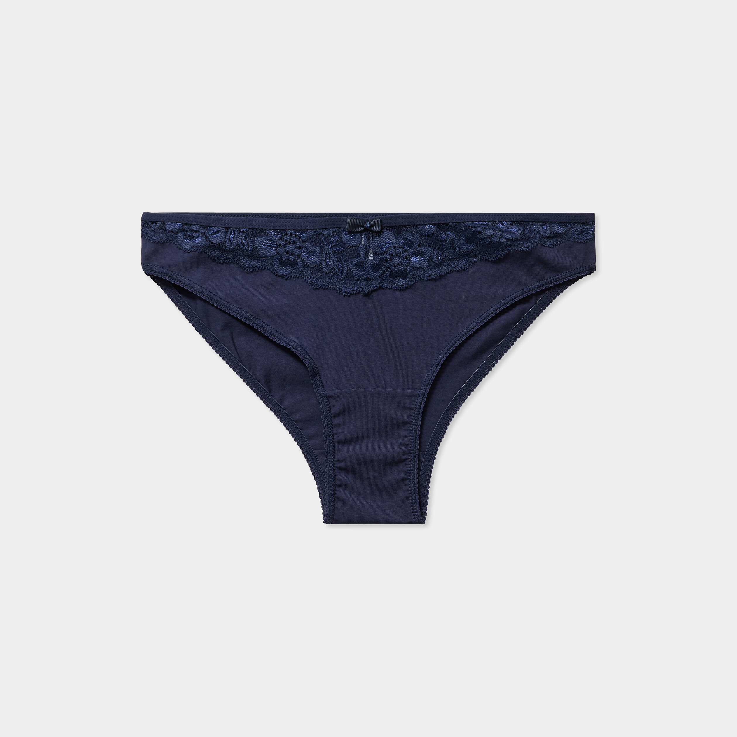 Culotte en coton bleu marine femme La Halle
