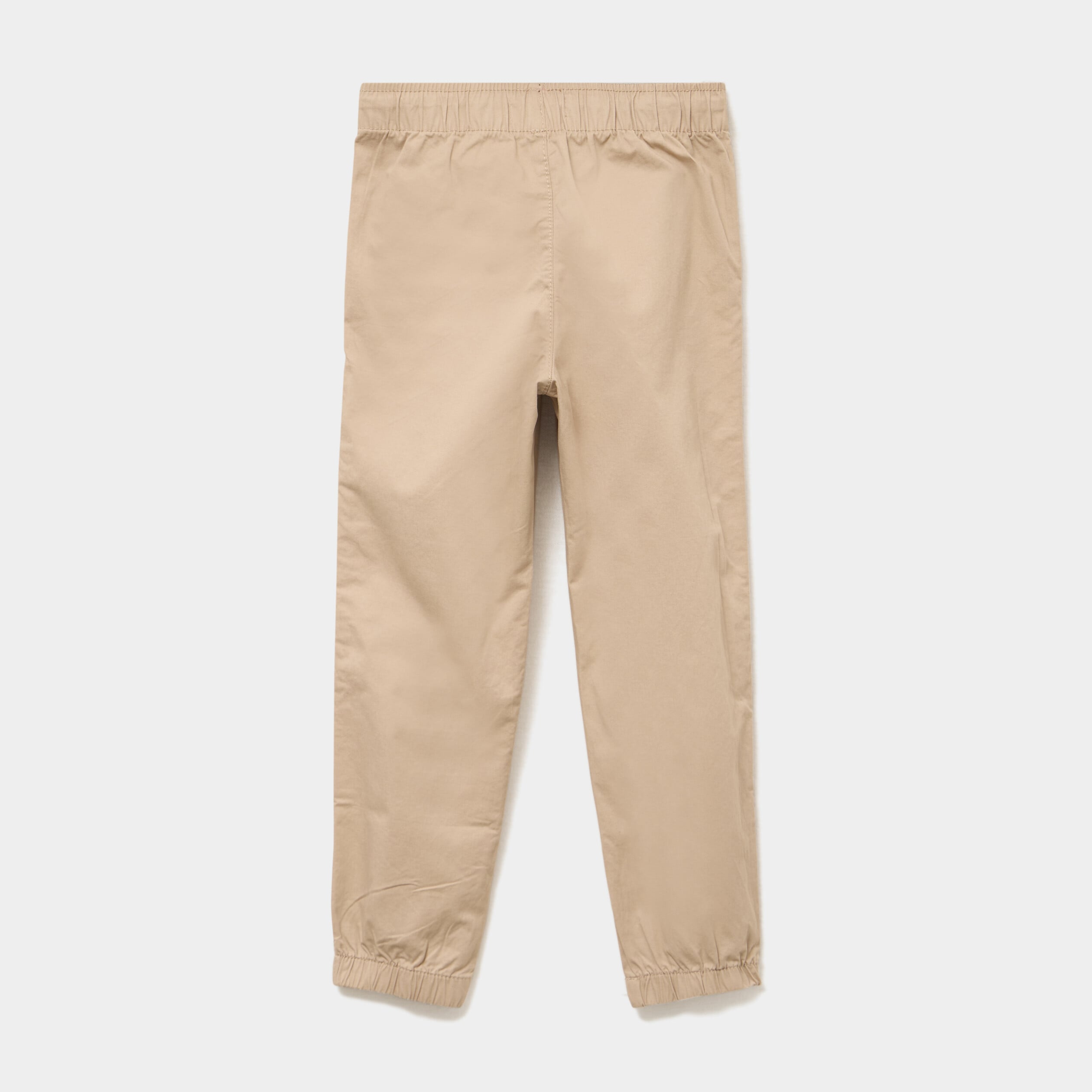 Pantalon battle taille &eacute;lastiqu&eacute;e coton beige gar&ccedil;on
