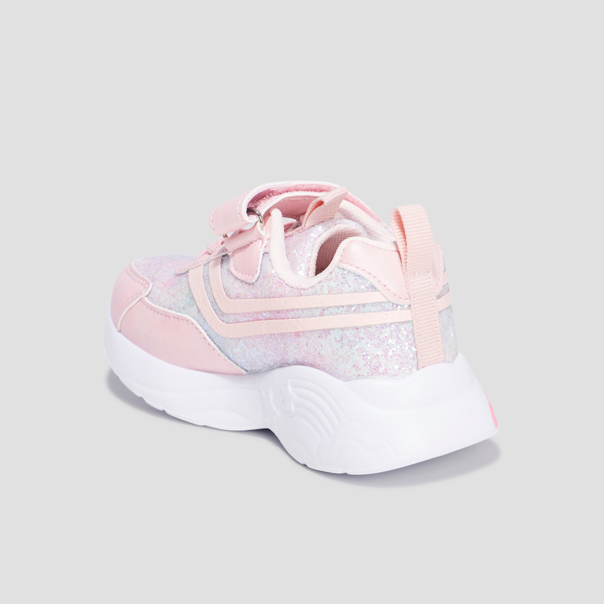 baskets running lumineuses a paillettes rose fille Baskets running lumineuses à paillettes rose fille