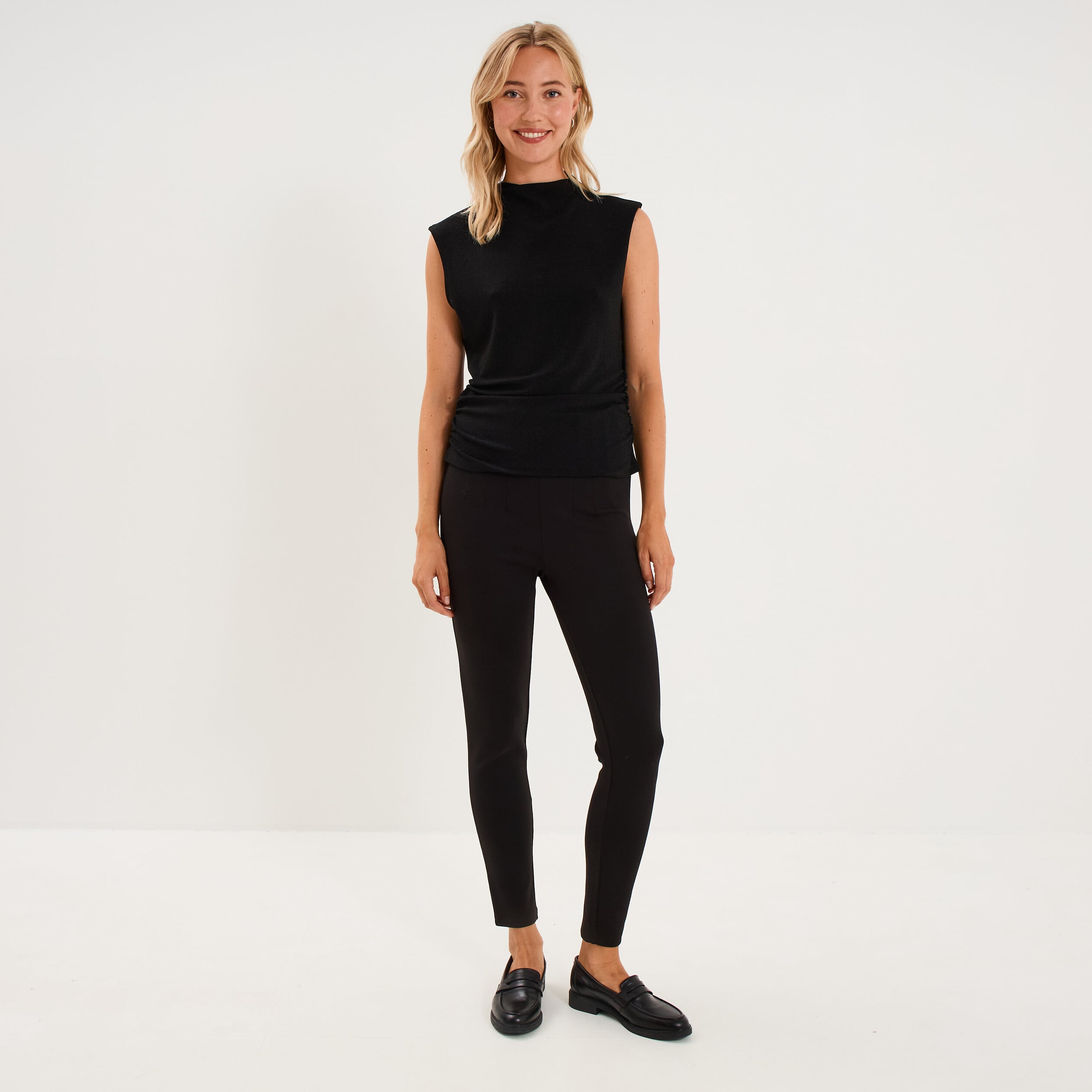D&eacute;bardeur fronces et paillettes noir femme
