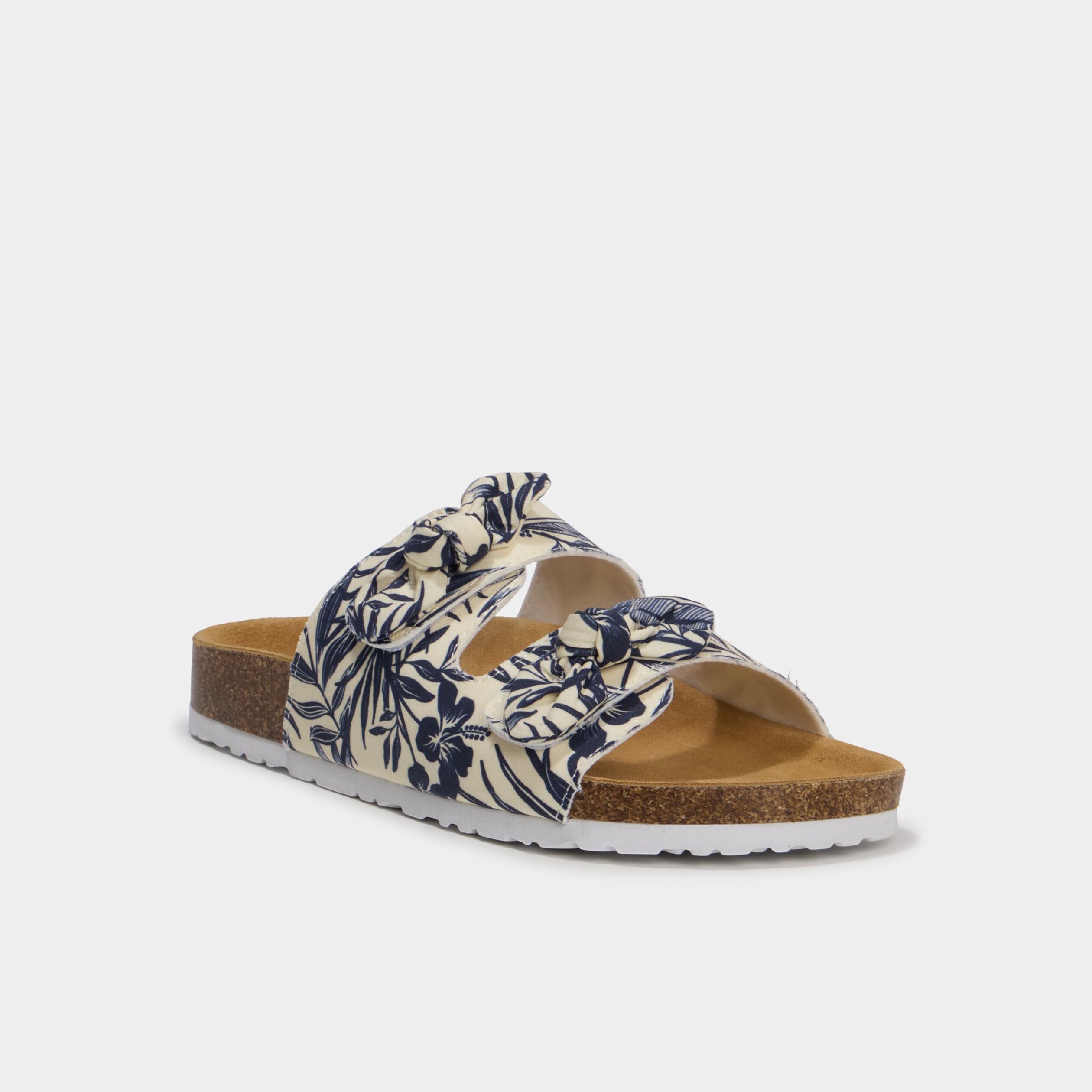 Mules brides &agrave; scratchs bleu femme