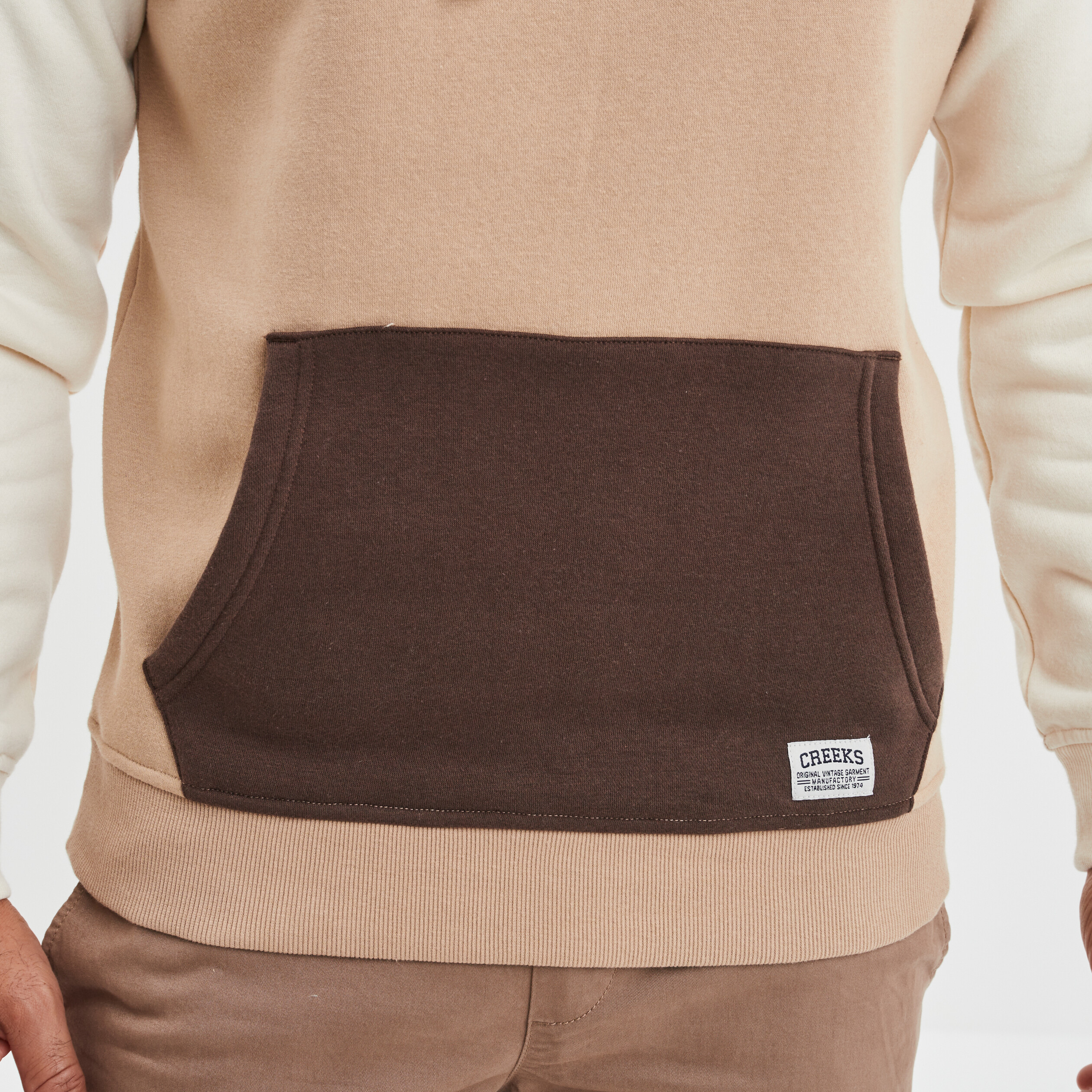 Sweat à capuche hoodie Creeks marron homme