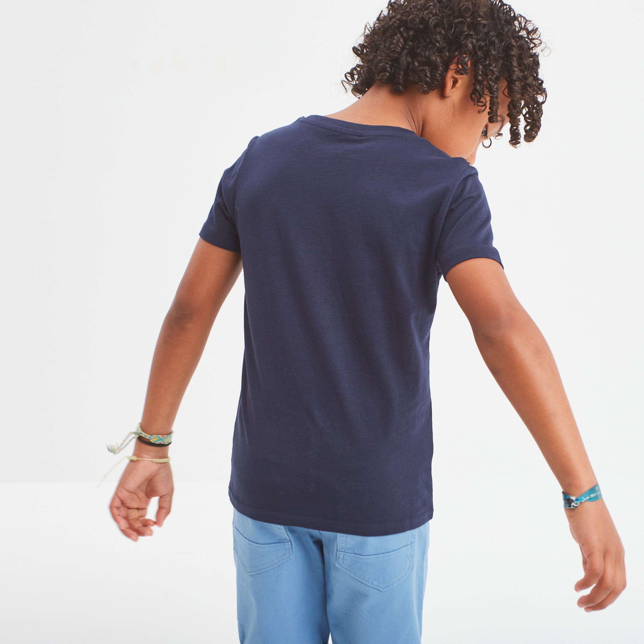 T-shirt sequins r&eacute;versibles bleu marine gar&ccedil;on