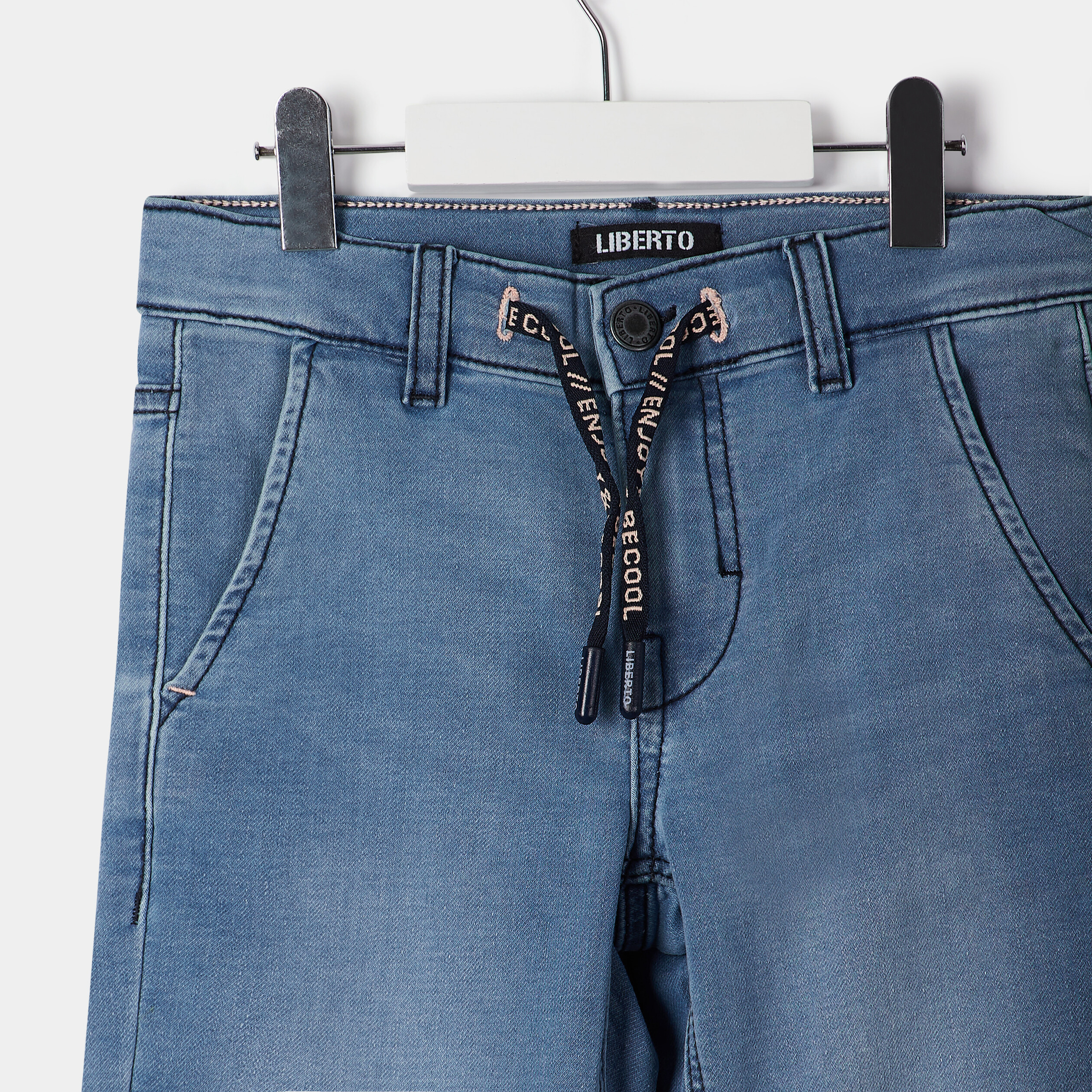bermuda droit en jean denim double stone garcon Bermuda droit en jean denim double stone garçon