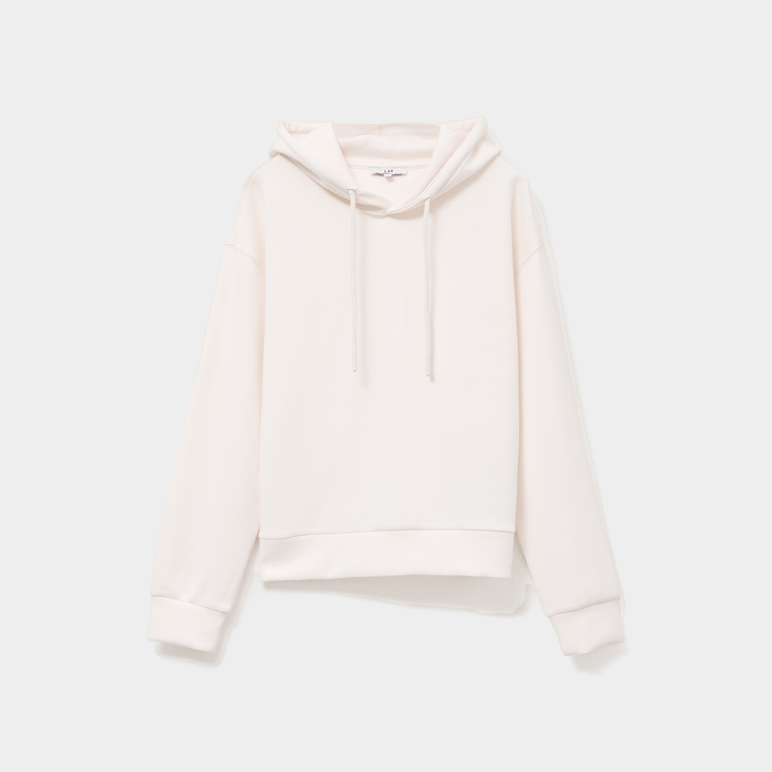 Sweat hoodie manches longues à capuche beige femme La Halle