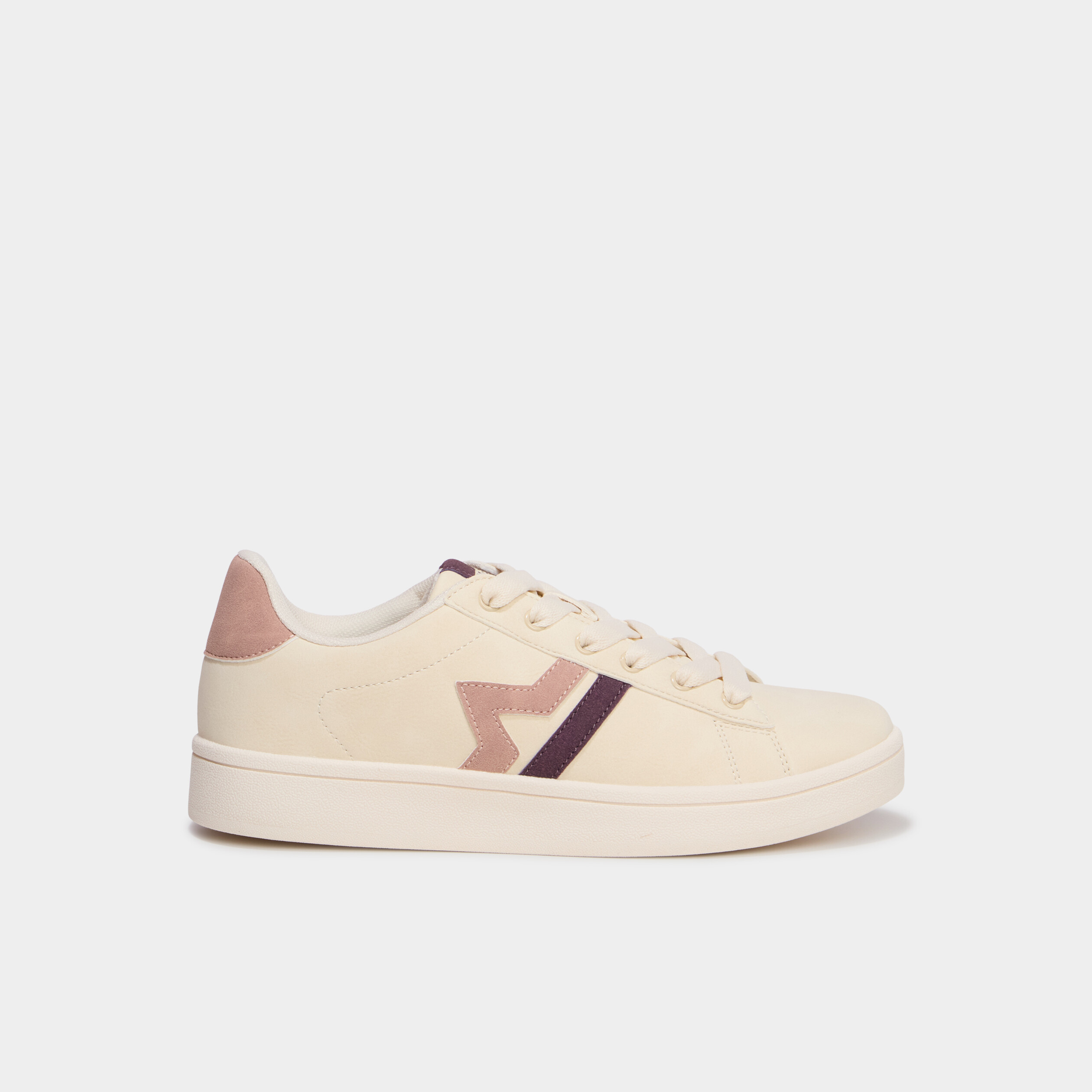 Baskets &agrave; lacets su&eacute;dine violet femme