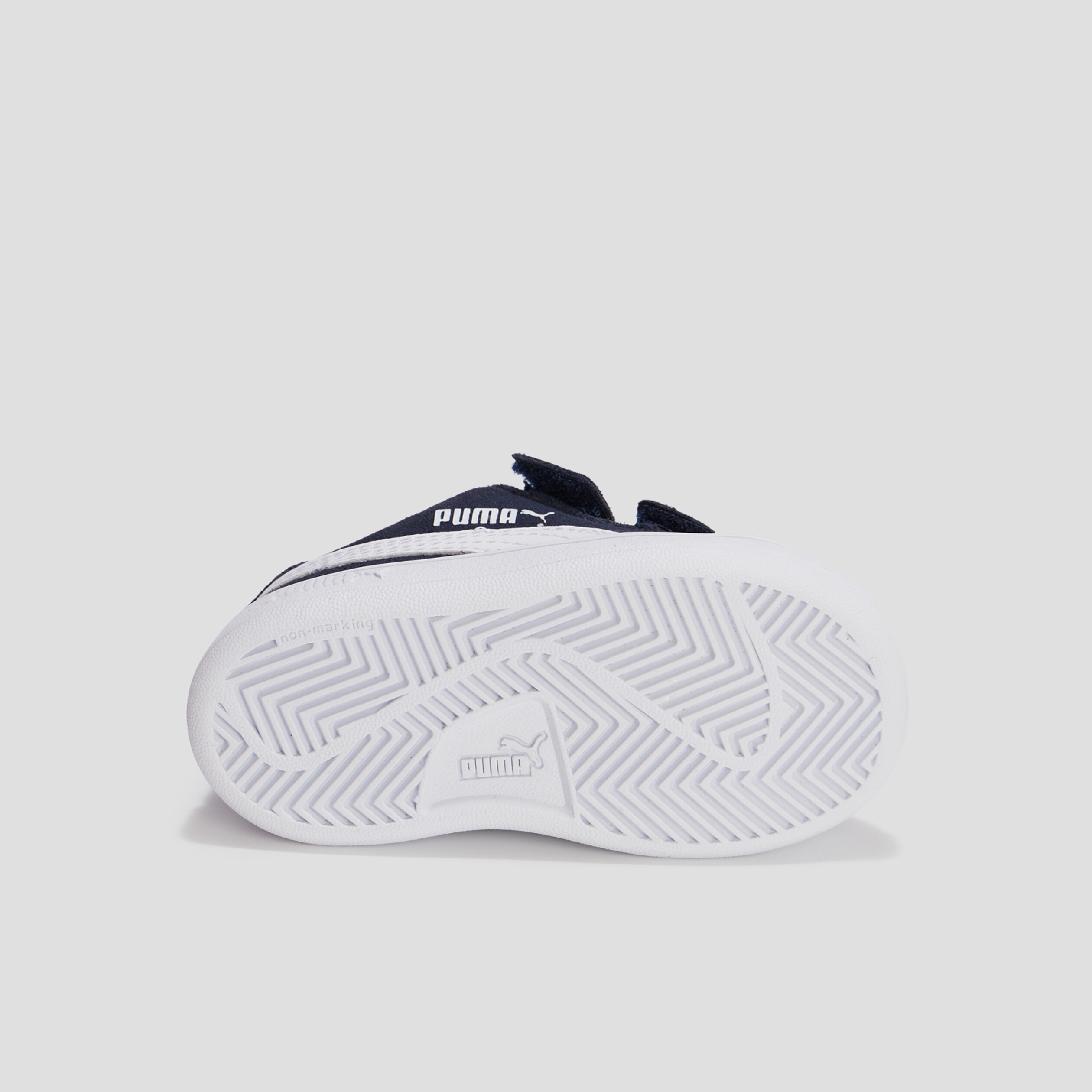 Tennis à scratchs Smash V2 Puma bleu marine bébé garçon