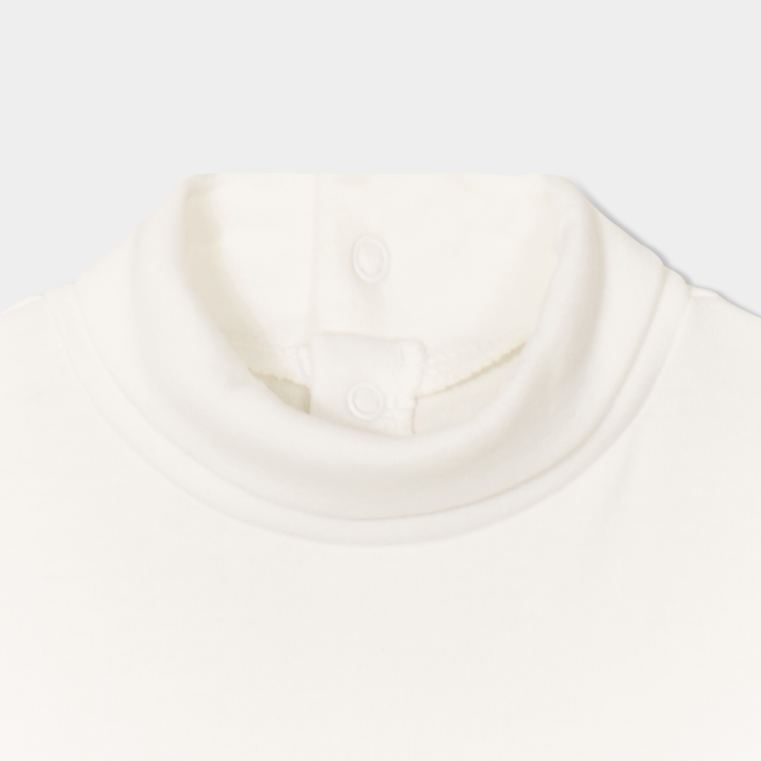 Body col roul&eacute; manches longues coton blanc b&eacute;b&eacute; gar&ccedil;on