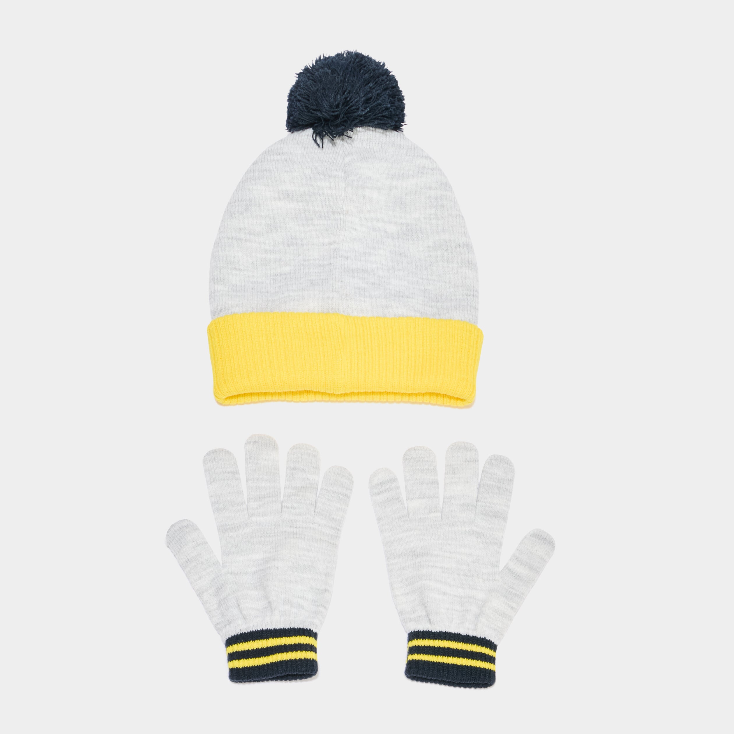Ensemble bonnet et gants Pok&eacute;mon Pikachu gris gar&ccedil;on