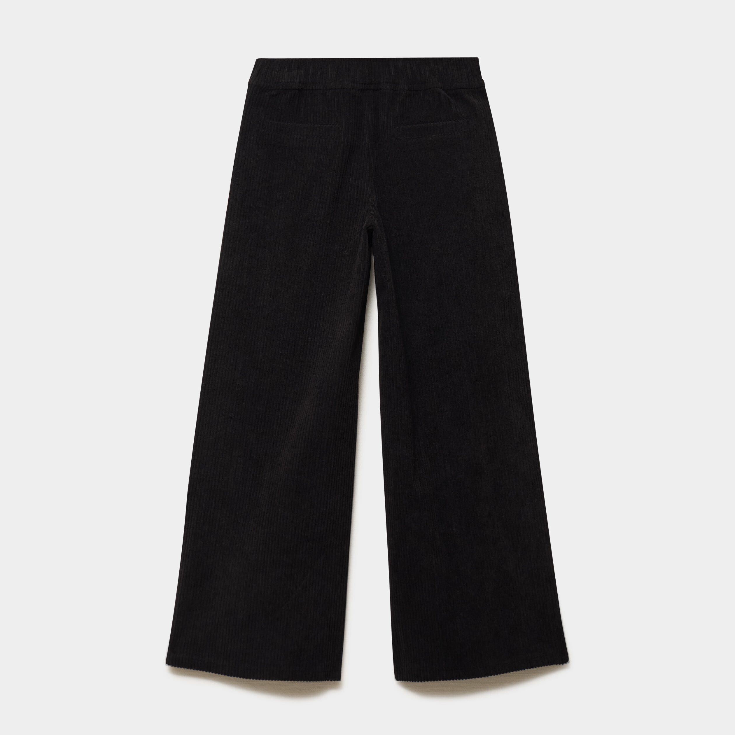 Pantalon velours c&ocirc;tel&eacute; large noir fille