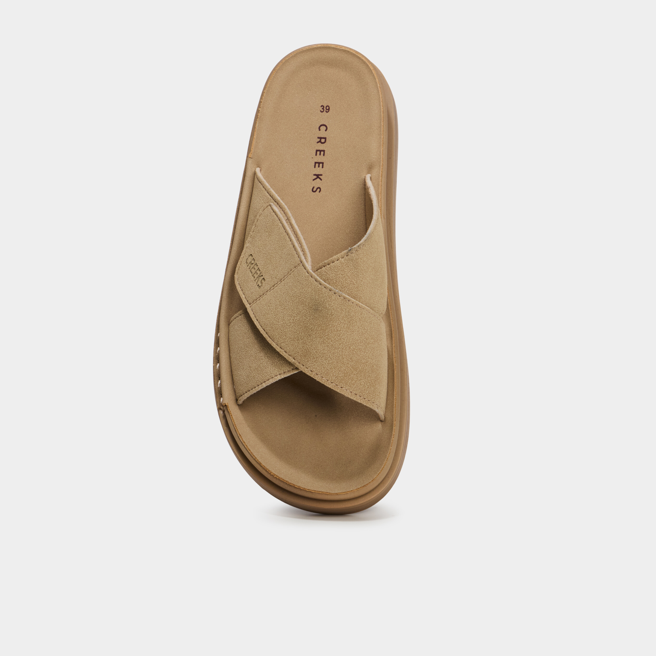 Mules &agrave; scratchs effet su&eacute;dine sable femme