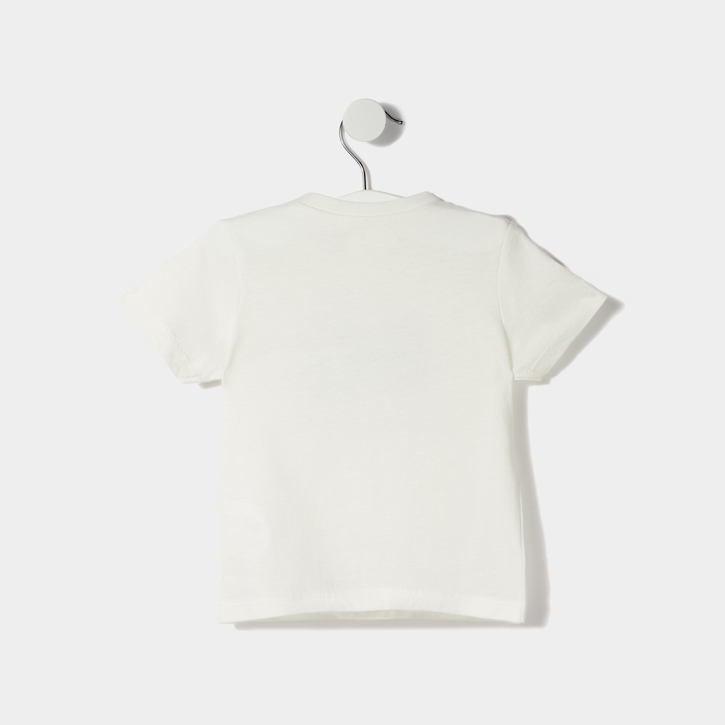 T-shirt manches courtes coton blanc b&eacute;b&eacute; gar&ccedil;on