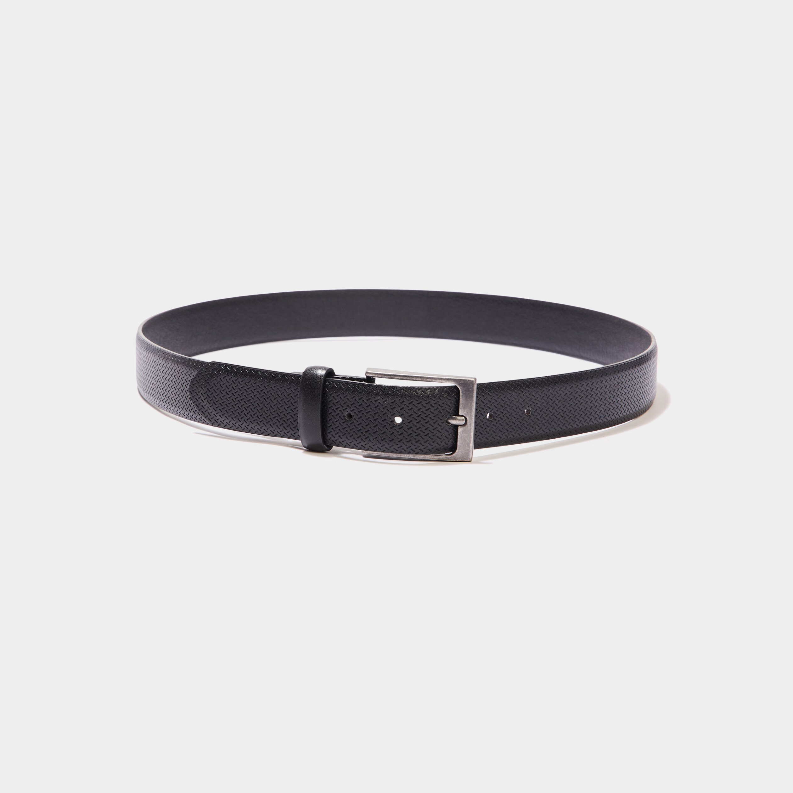 ceinture embossee noir homme Ceinture embossée noir homme