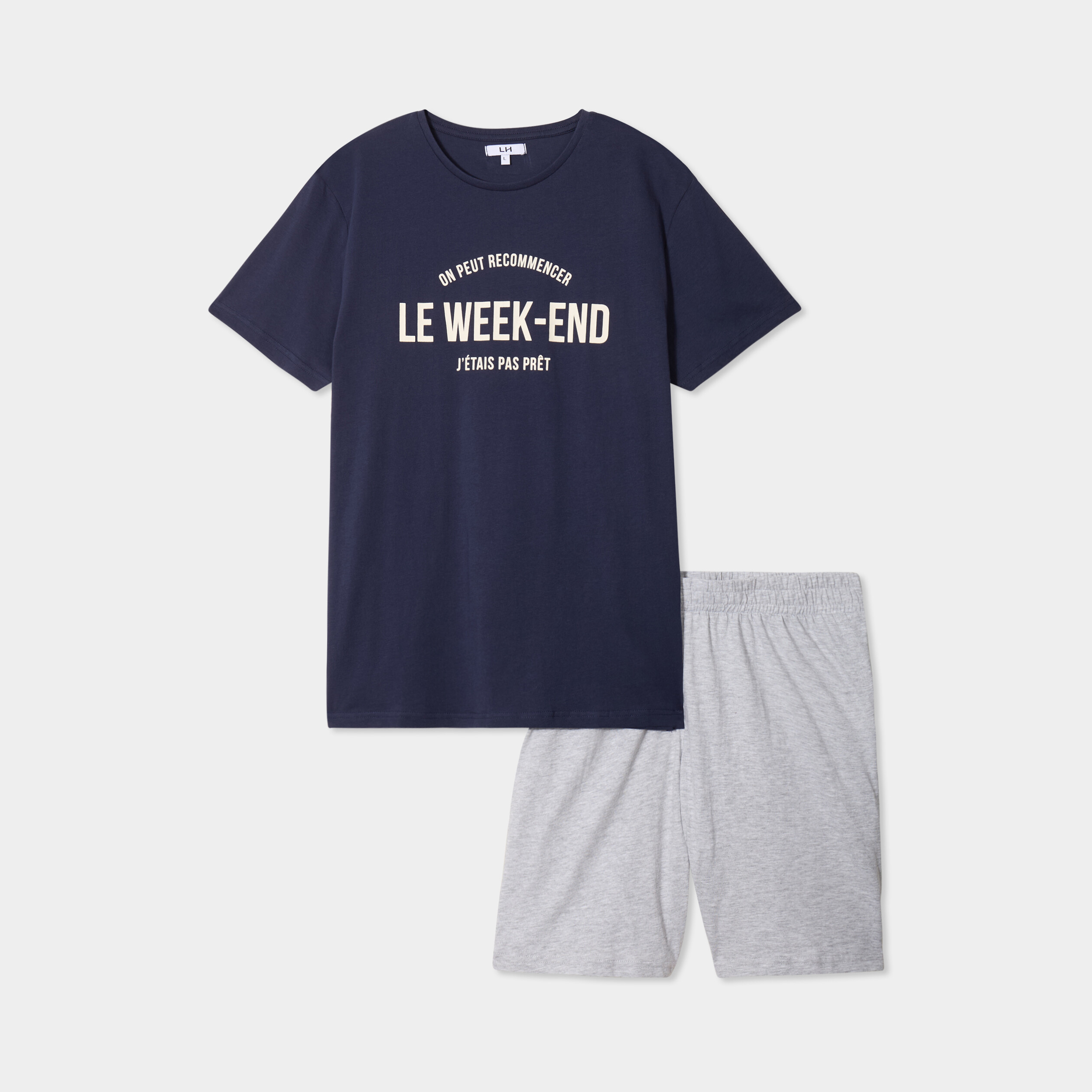 ensemble pyjama 2 pieces bleu marine homme Ensemble pyjama 2 pièces bleu marine homme