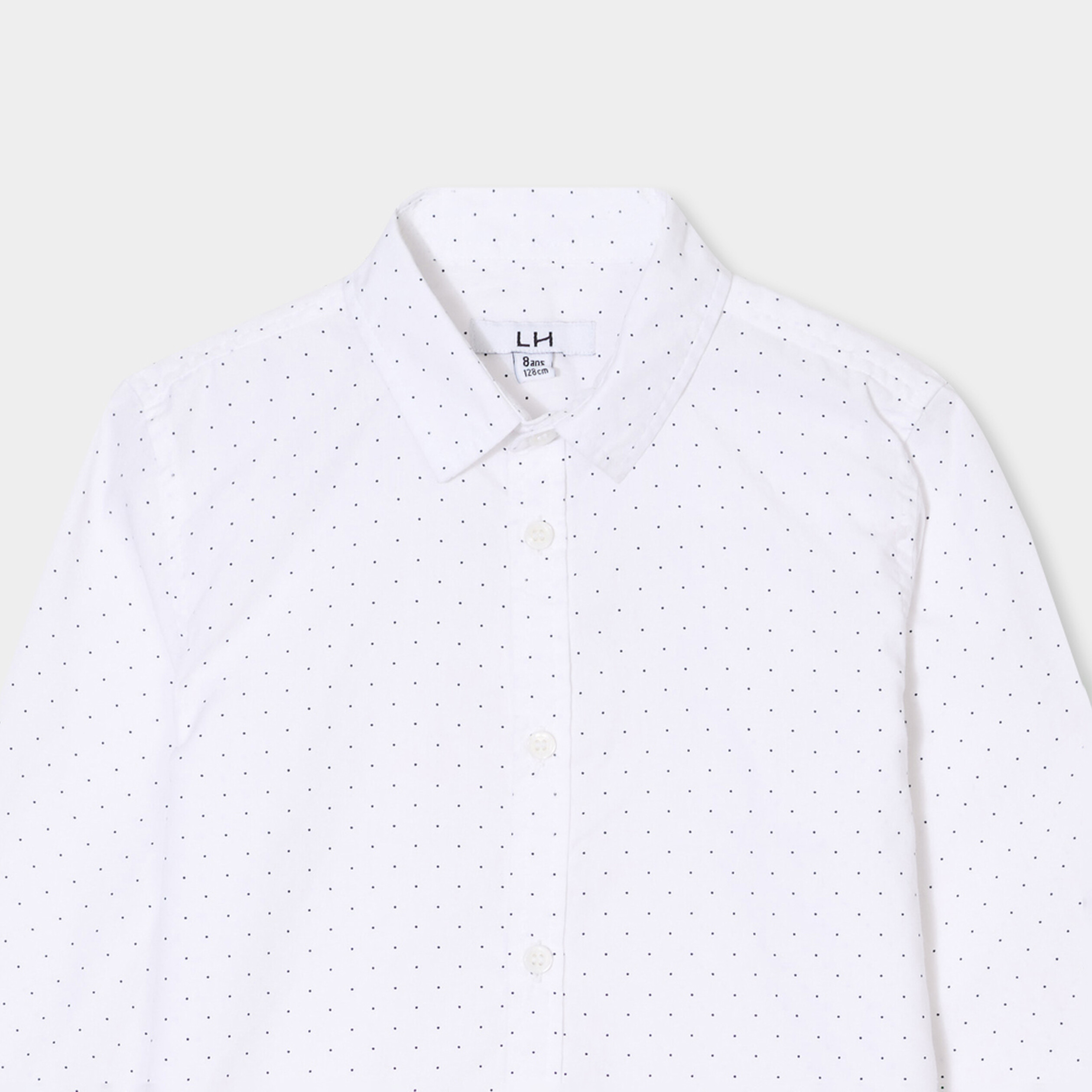 chemise col francais coton majoritaire blanc garcon Chemise col français coton majoritaire blanc garçon